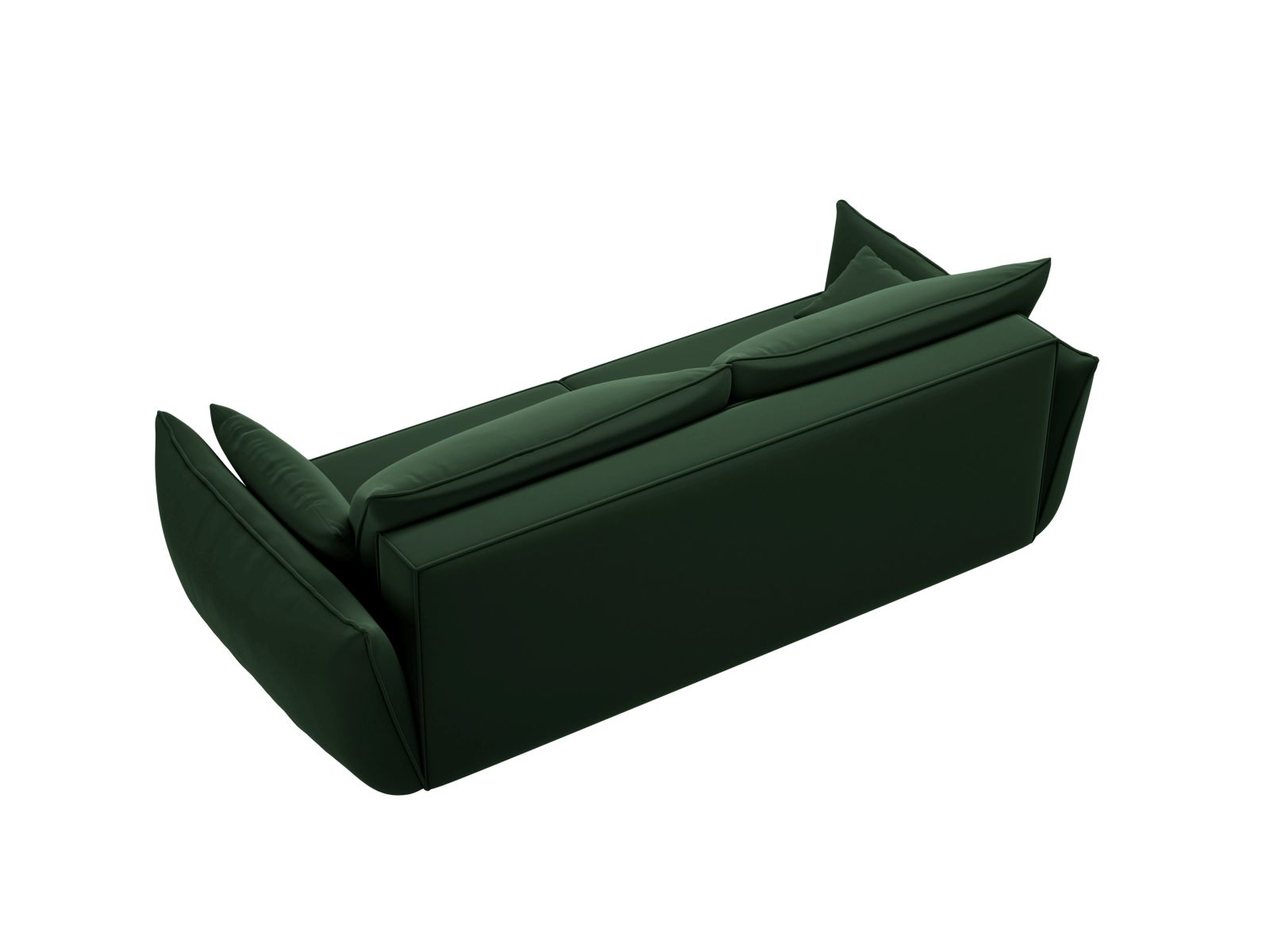 Velvet Sofa With Bed Function And Box, "Kaelle", 3 Seats, 244x97x91