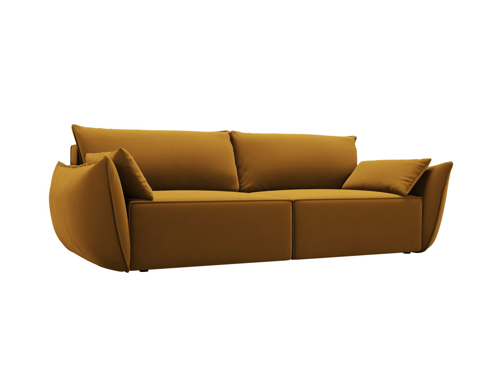 Velvet Sofa With Bed Function And Box, "Kaelle", 3 Seats, 244x97x91