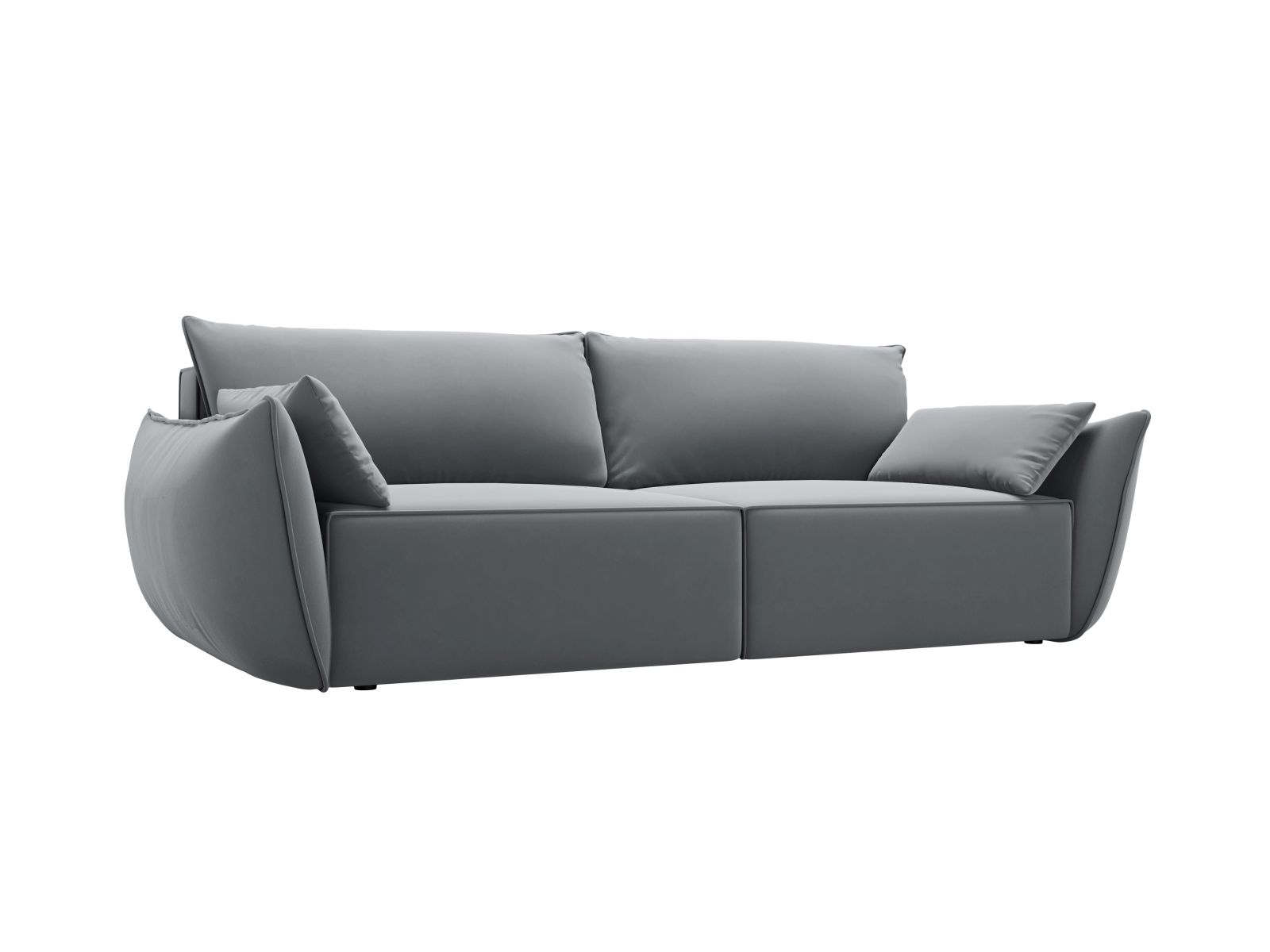 Velvet Sofa With Bed Function And Box, "Kaelle", 3 Seats, 244x97x91
