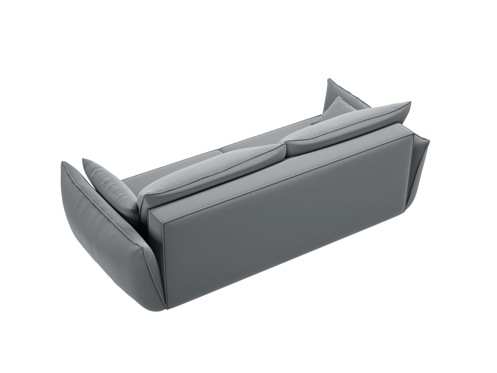 Velvet Sofa With Bed Function And Box, "Kaelle", 3 Seats, 244x97x91