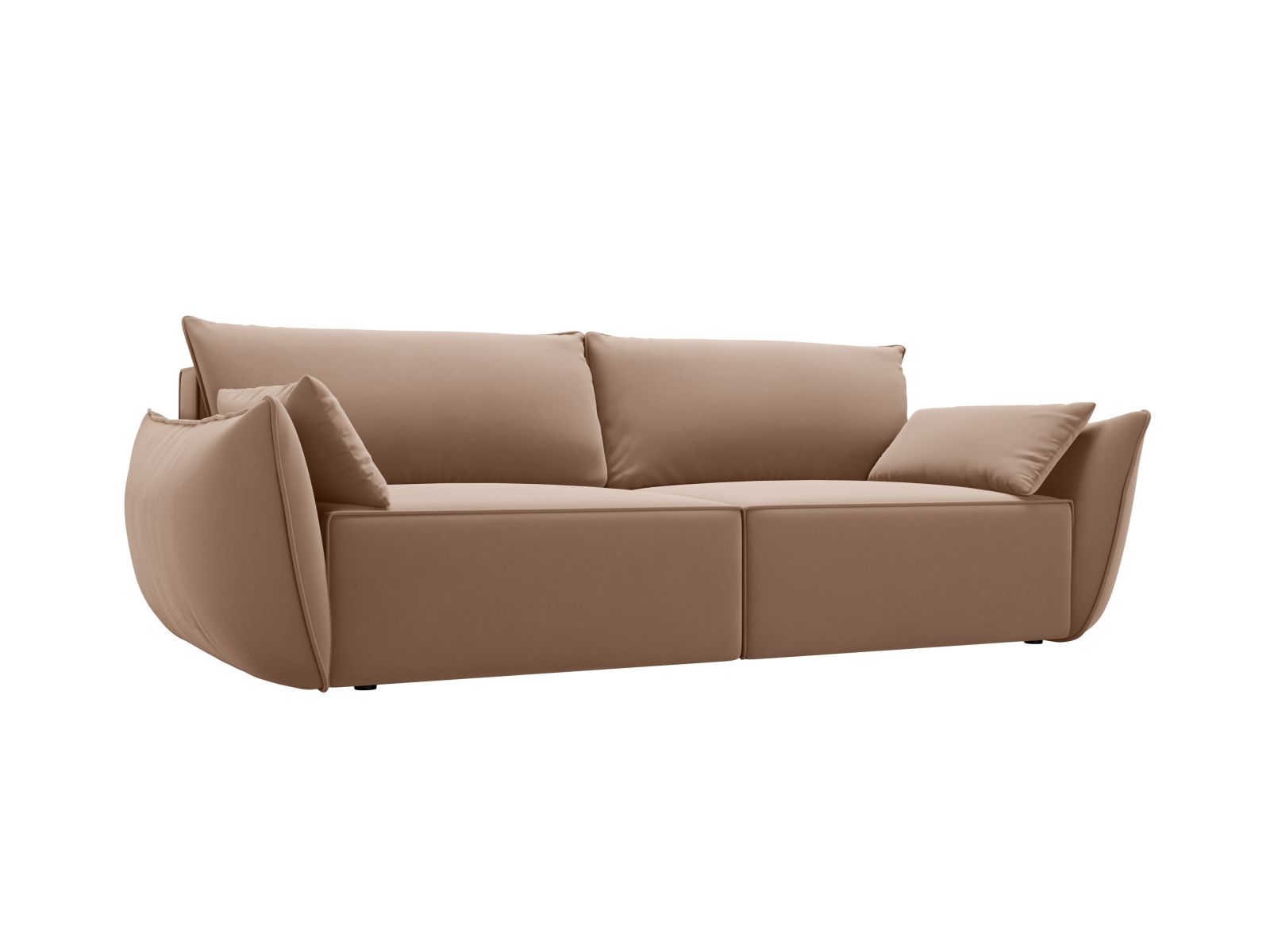 Velvet Sofa With Bed Function And Box, "Kaelle", 3 Seats, 244x97x91