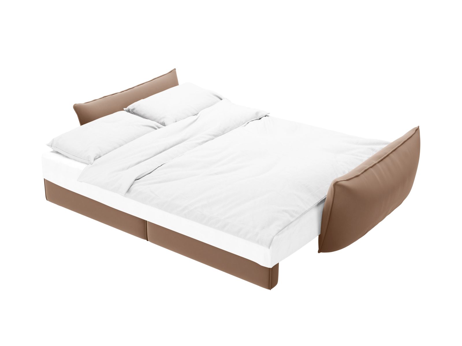 Velvet Sofa With Bed Function And Box, "Kaelle", 3 Seats, 244x97x91