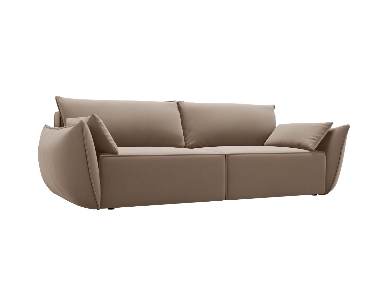 Velvet Sofa With Bed Function And Box, "Kaelle", 3 Seats, 244x97x91