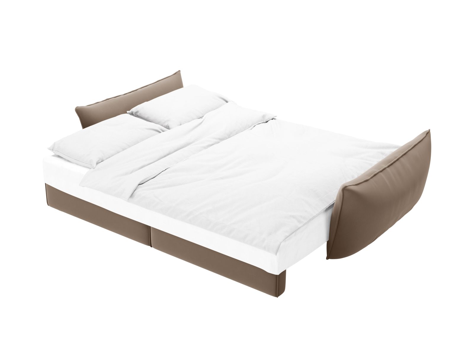 Velvet Sofa With Bed Function And Box, "Kaelle", 3 Seats, 244x97x91