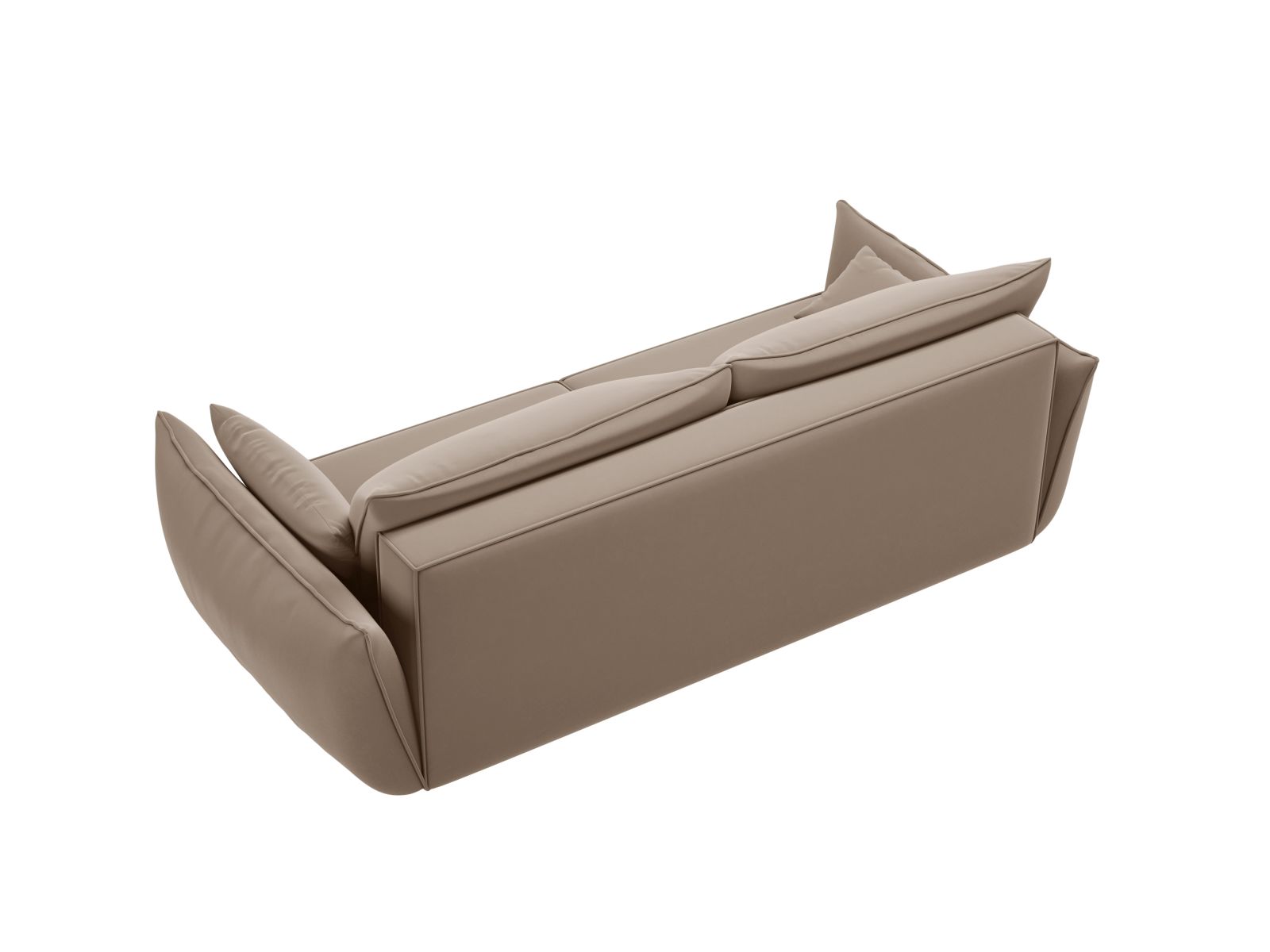 Velvet Sofa With Bed Function And Box, "Kaelle", 3 Seats, 244x97x91