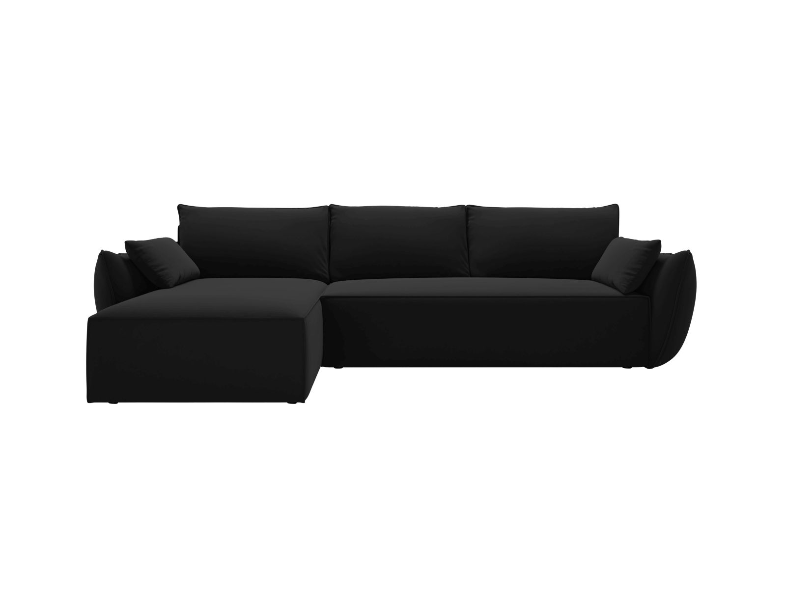 Velvet Left Corner Sofa With Bed Function And Box, "Kaelle", 4 Seats, 252x165x87