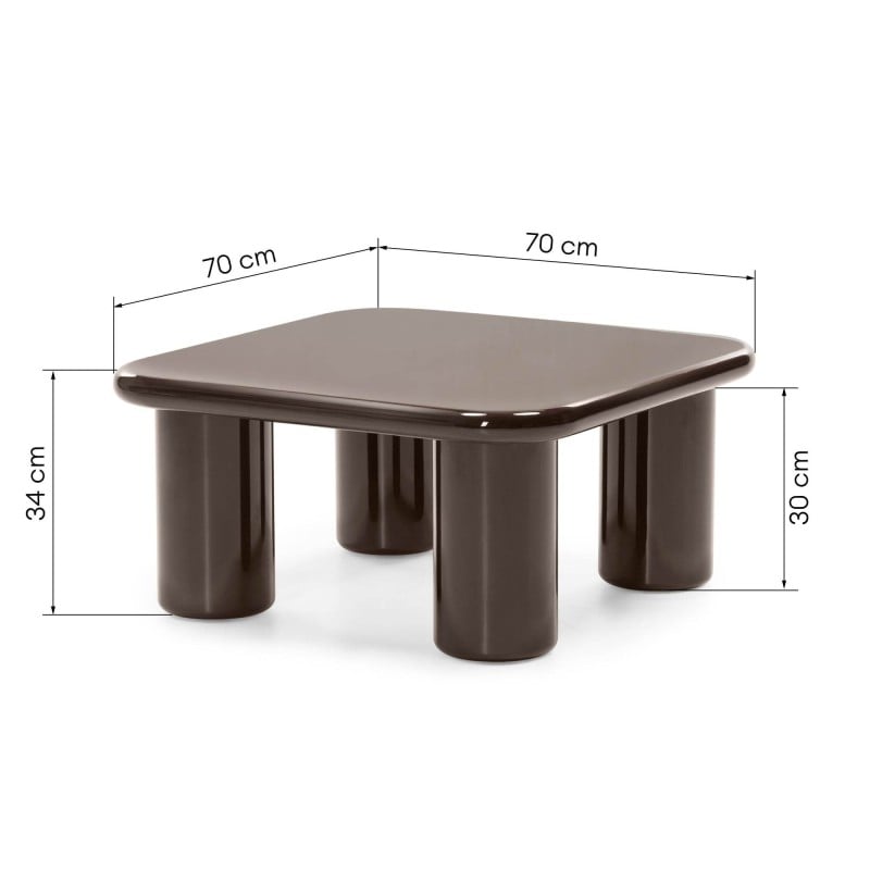 Stolik kawowy Cherry 70 cm,  chocolate, glossy