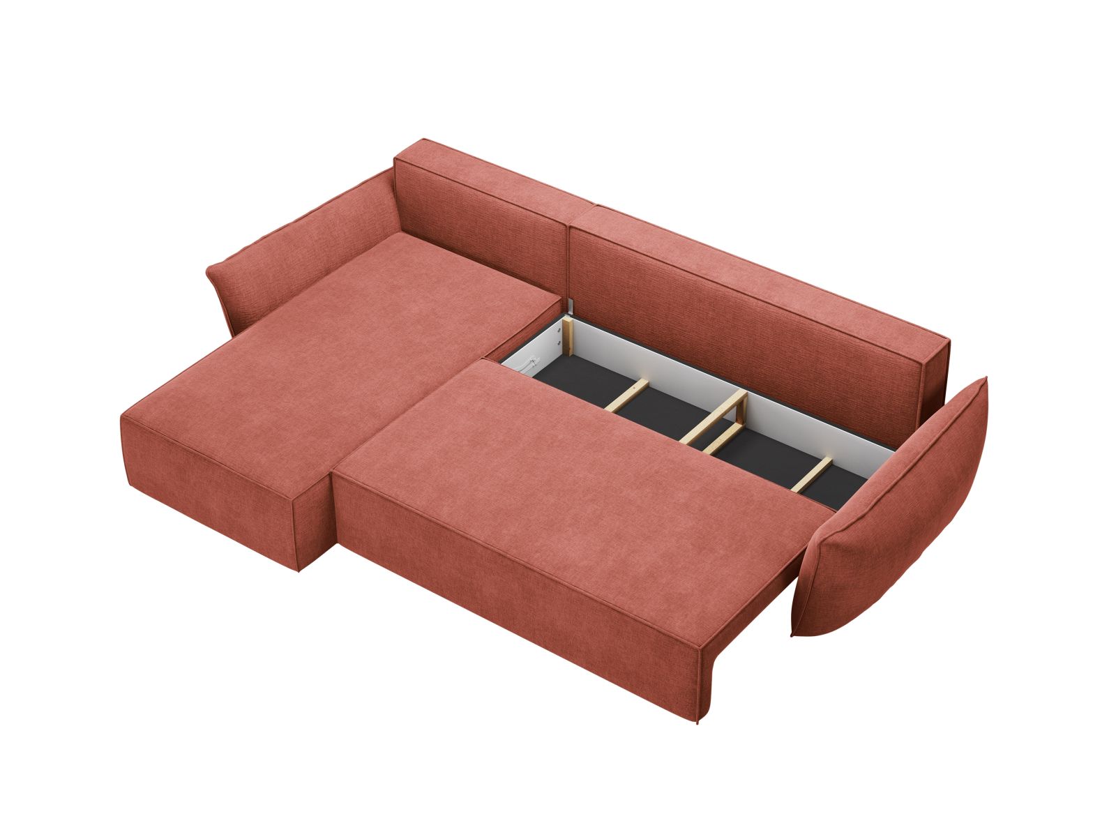 Left Corner Sofa With Bed Function And Box, "Kaelle", 4 Seats, 252x165x87