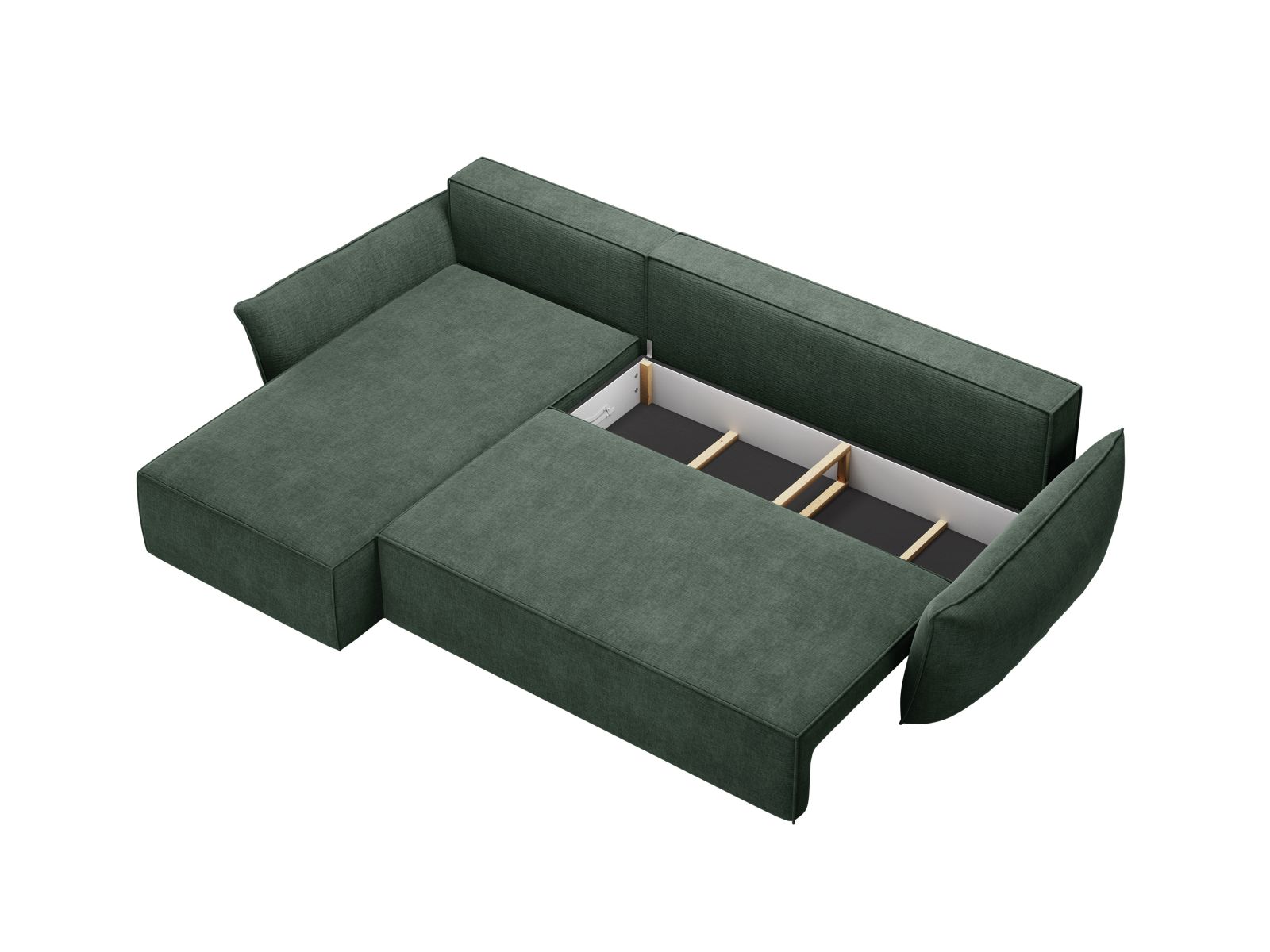 Left Corner Sofa With Bed Function And Box, "Kaelle", 4 Seats, 252x165x87