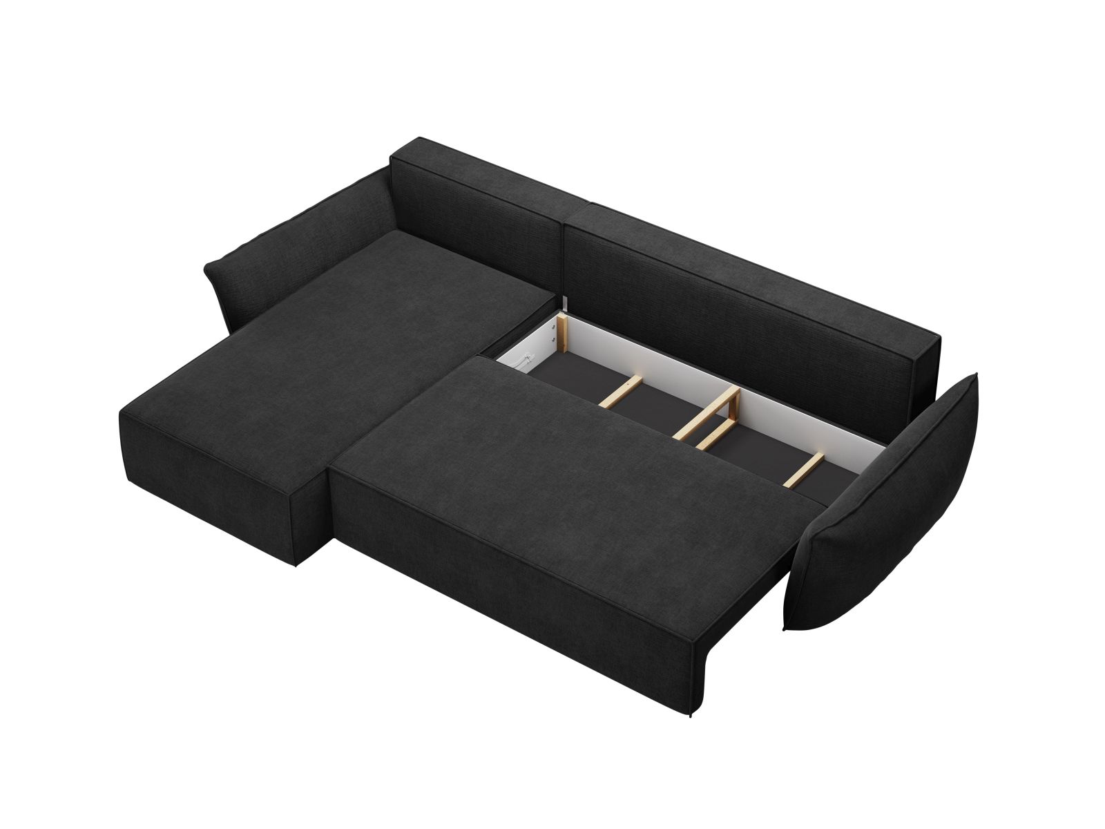 Left Corner Sofa With Bed Function And Box, "Kaelle", 4 Seats, 252x165x87
