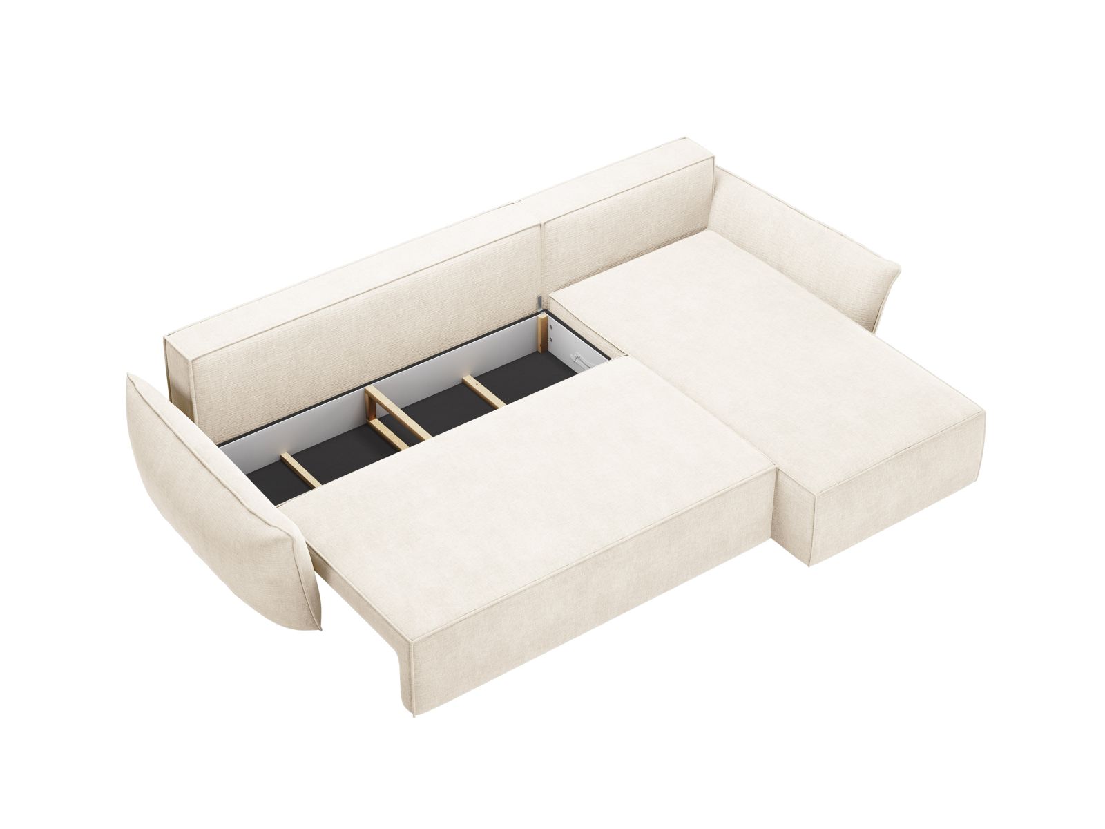 Right Corner Sofa With Bed Function And Box, "Kaelle", 4 Seats, 252x165x87