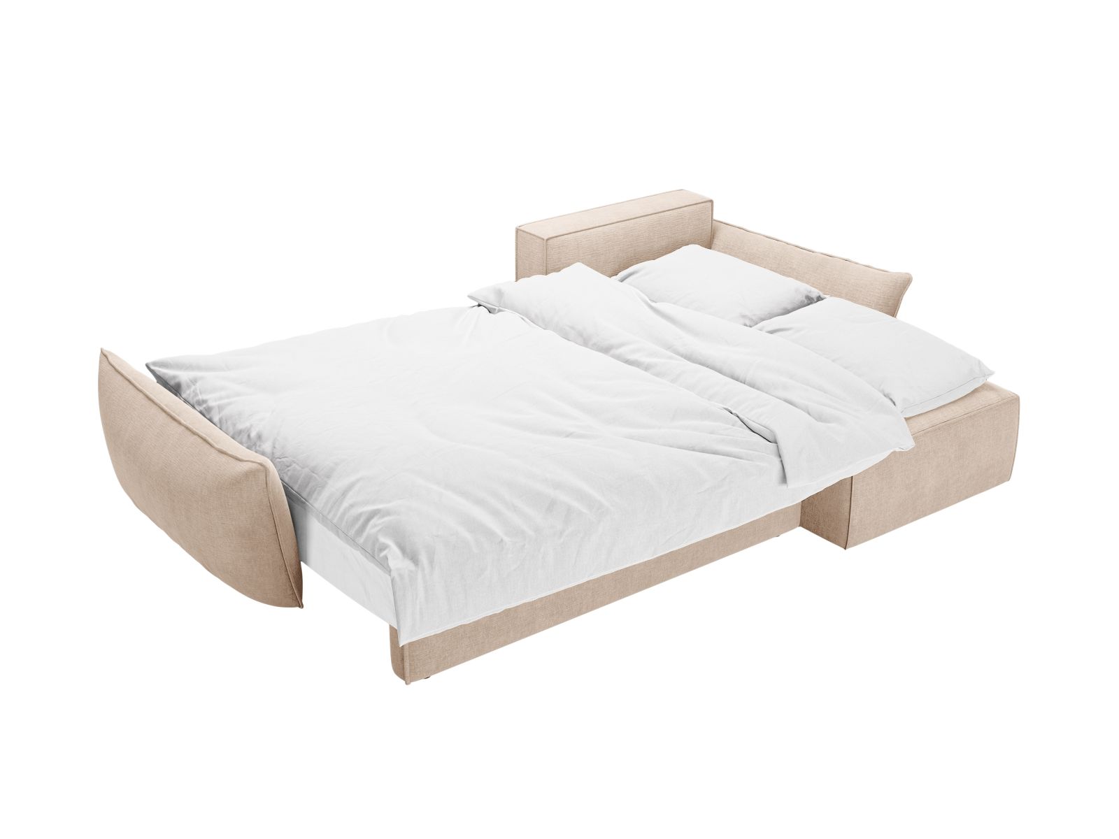 Right Corner Sofa With Bed Function And Box, "Kaelle", 4 Seats, 252x165x87