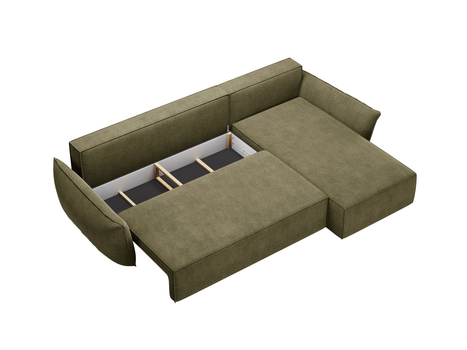 Right Corner Sofa With Bed Function And Box, "Kaelle", 4 Seats, 252x165x87