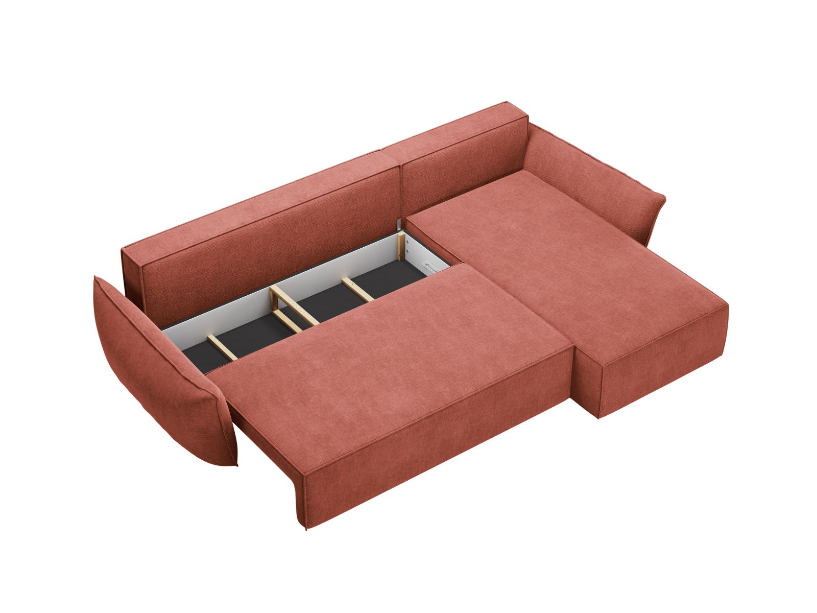 Right Corner Sofa With Bed Function And Box, "Kaelle", 4 Seats, 252x165x87