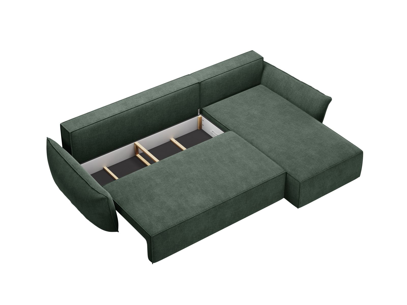 Right Corner Sofa With Bed Function And Box, "Kaelle", 4 Seats, 252x165x87
