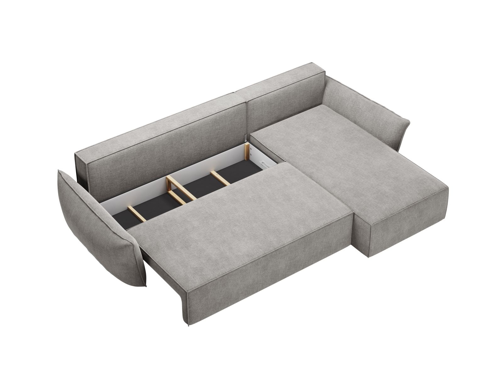 Right Corner Sofa With Bed Function And Box, "Kaelle", 4 Seats, 252x165x87
