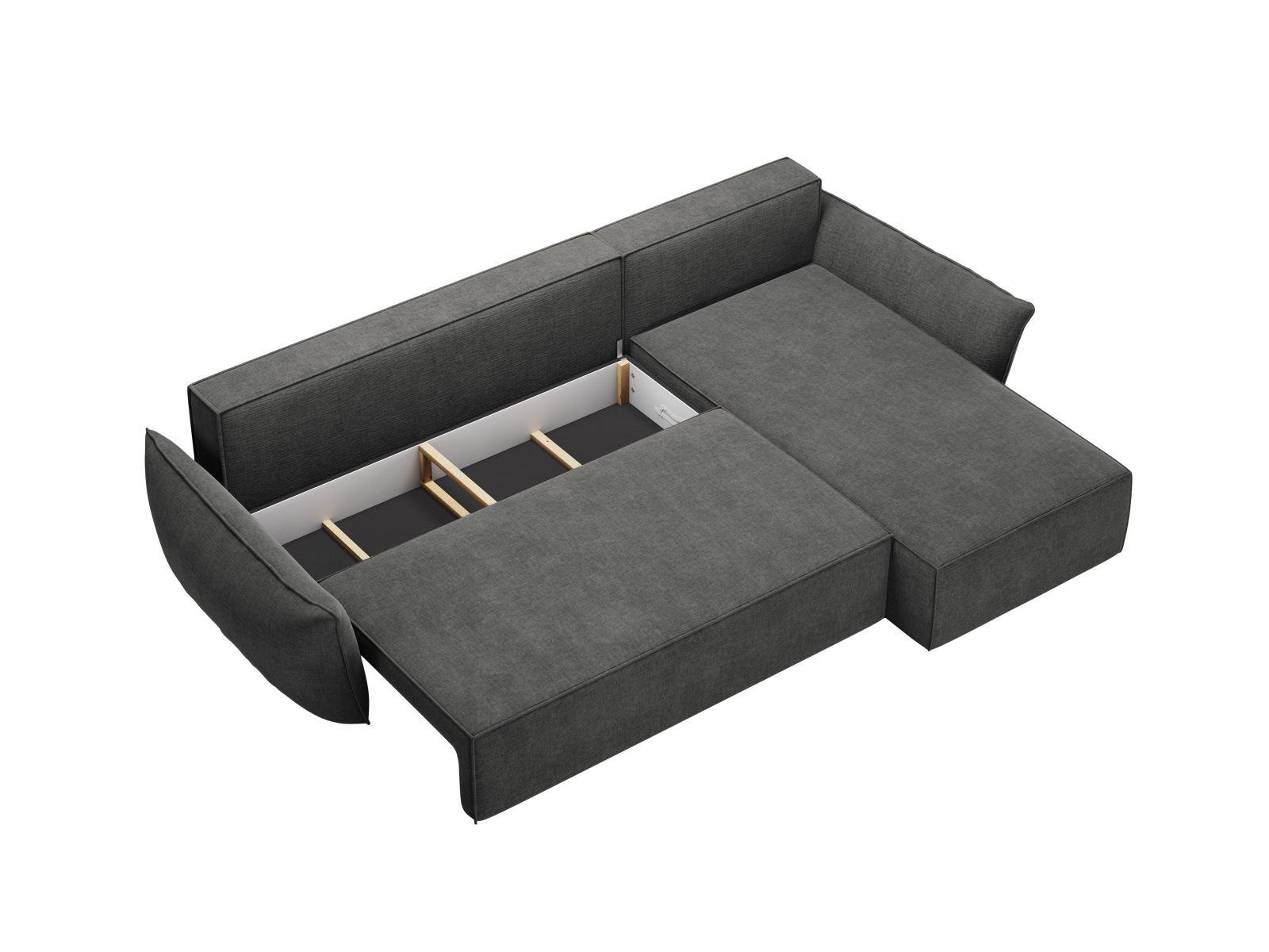 Right Corner Sofa With Bed Function And Box, "Kaelle", 4 Seats, 252x165x87
