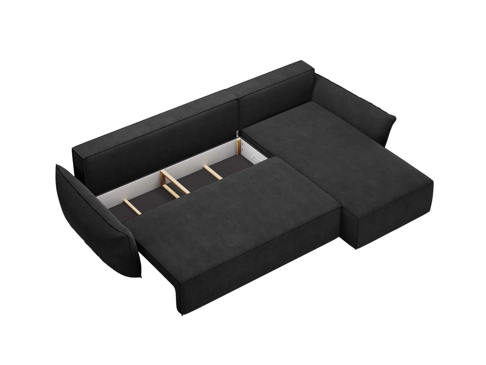 Right Corner Sofa With Bed Function And Box, "Kaelle", 4 Seats, 252x165x87