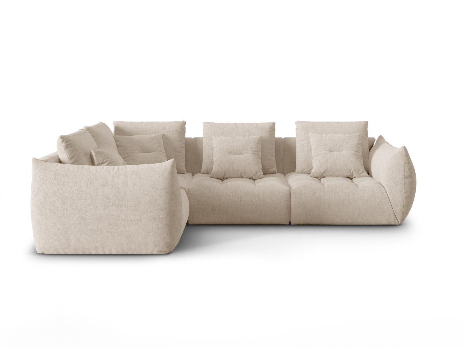 Modular Left Corner Sofa, "Bloom", 3 Seats, 316x222x97
