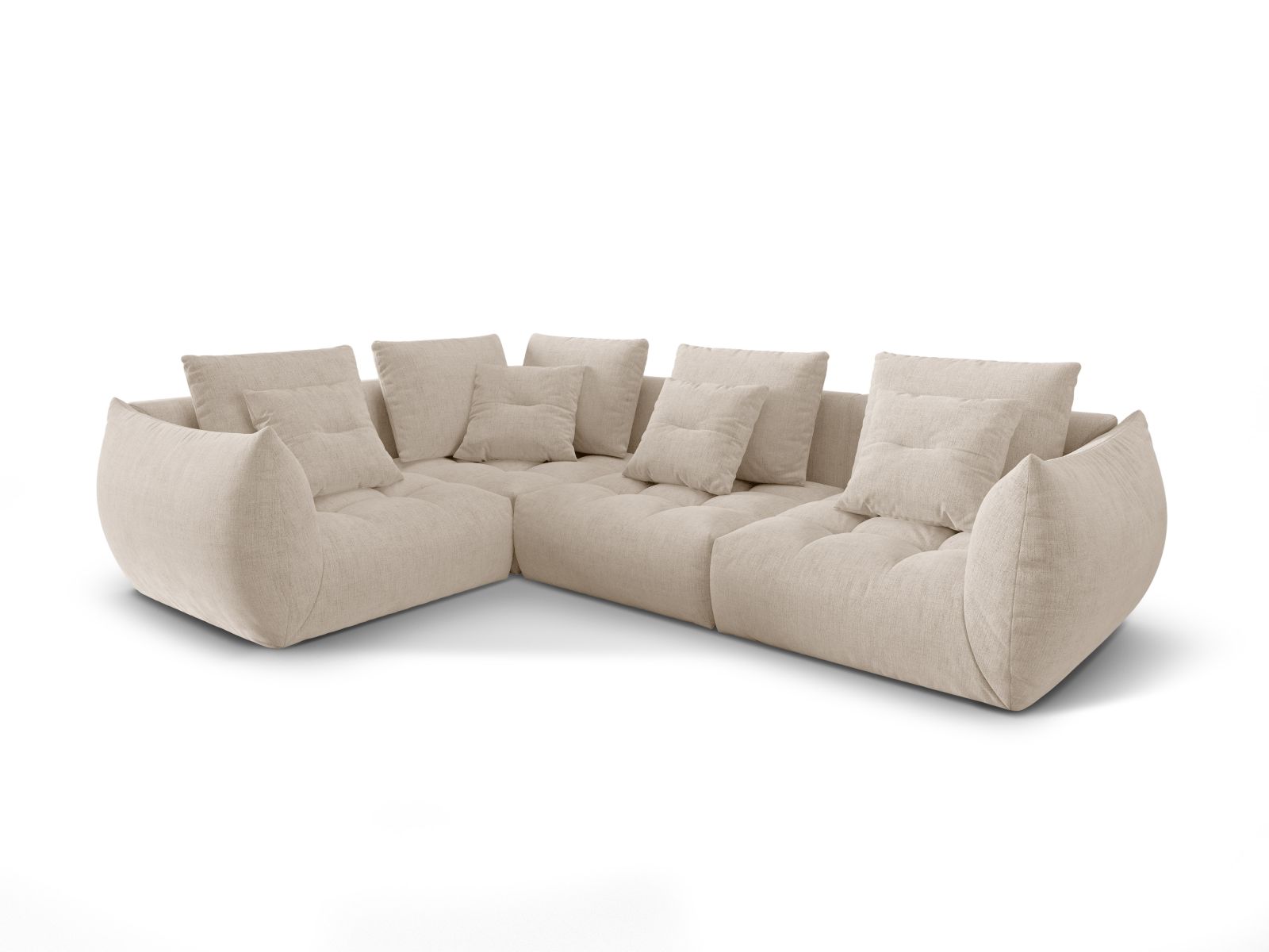 Modular Left Corner Sofa, "Bloom", 3 Seats, 316x222x97