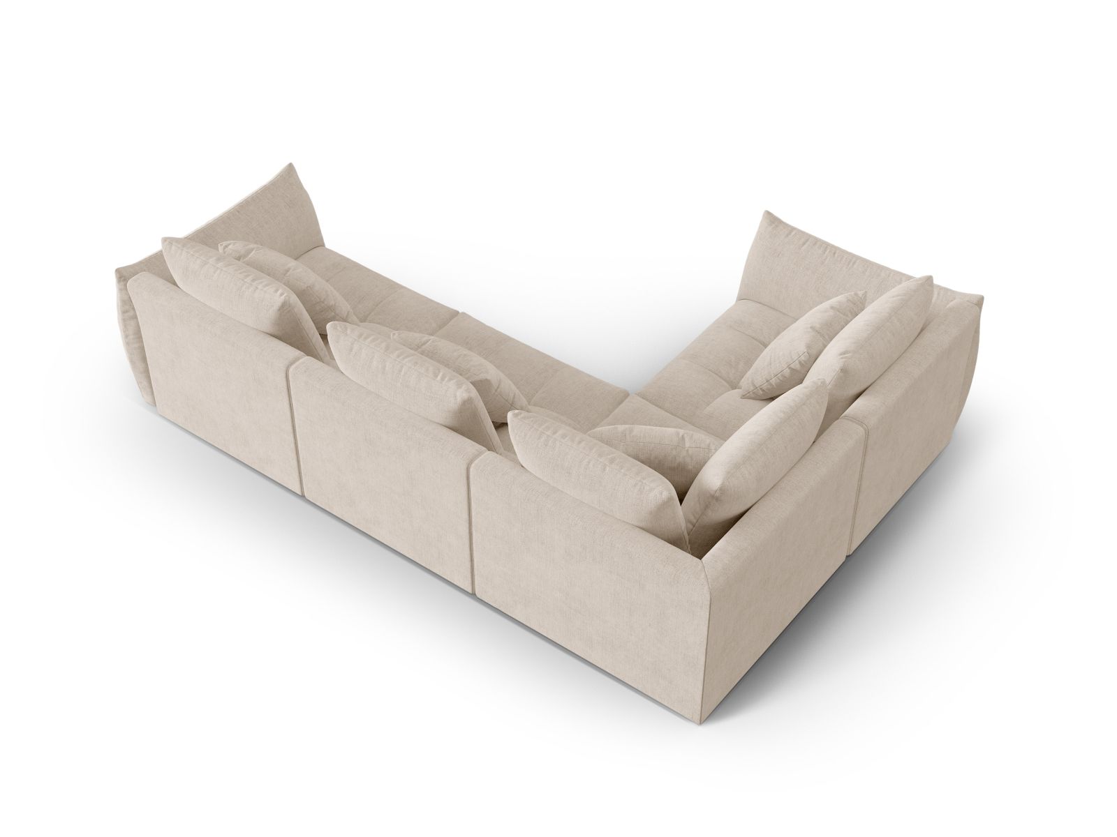Modular Left Corner Sofa, "Bloom", 3 Seats, 316x222x97
