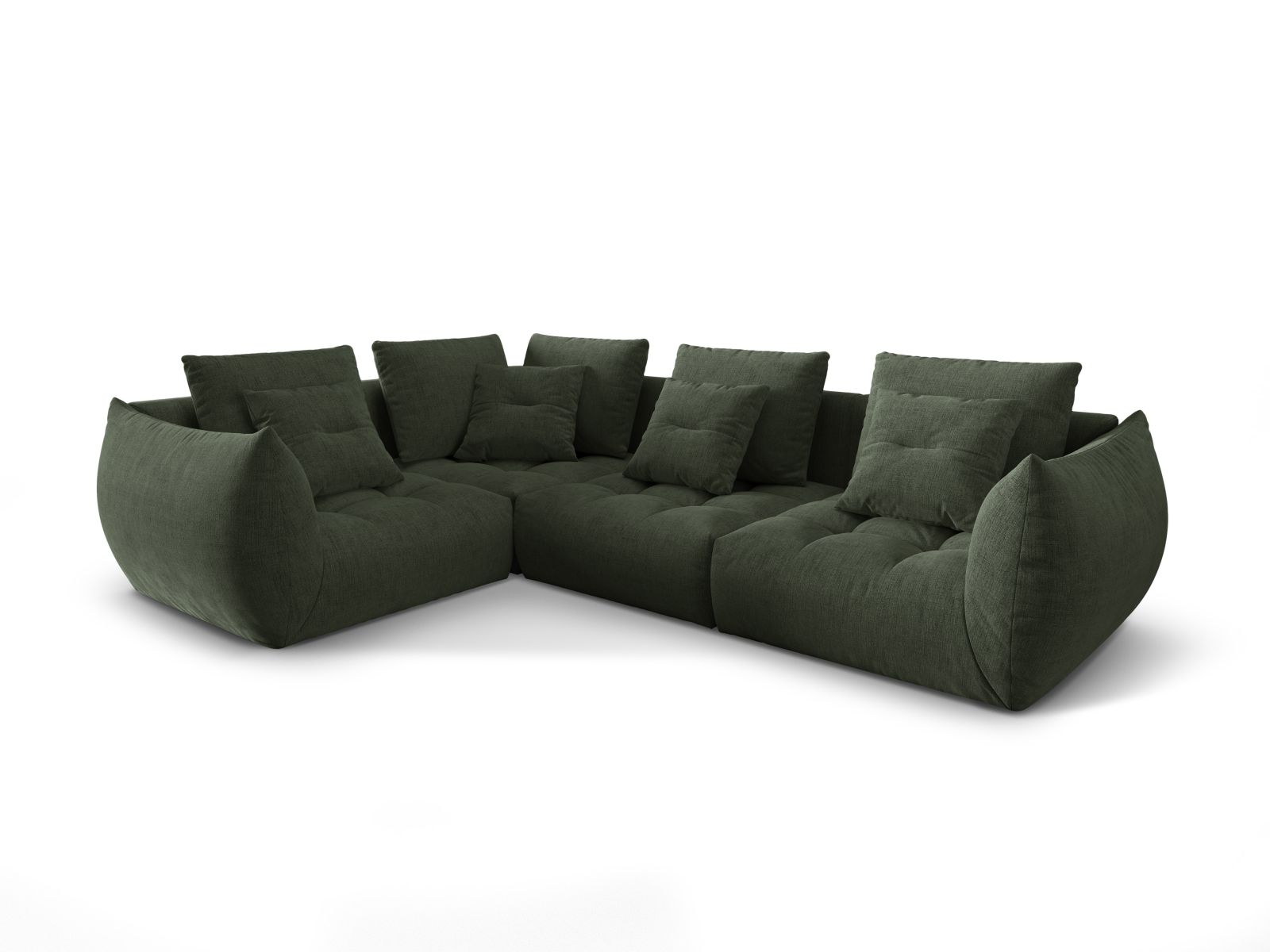 Modular Left Corner Sofa, "Bloom", 3 Seats, 316x222x97