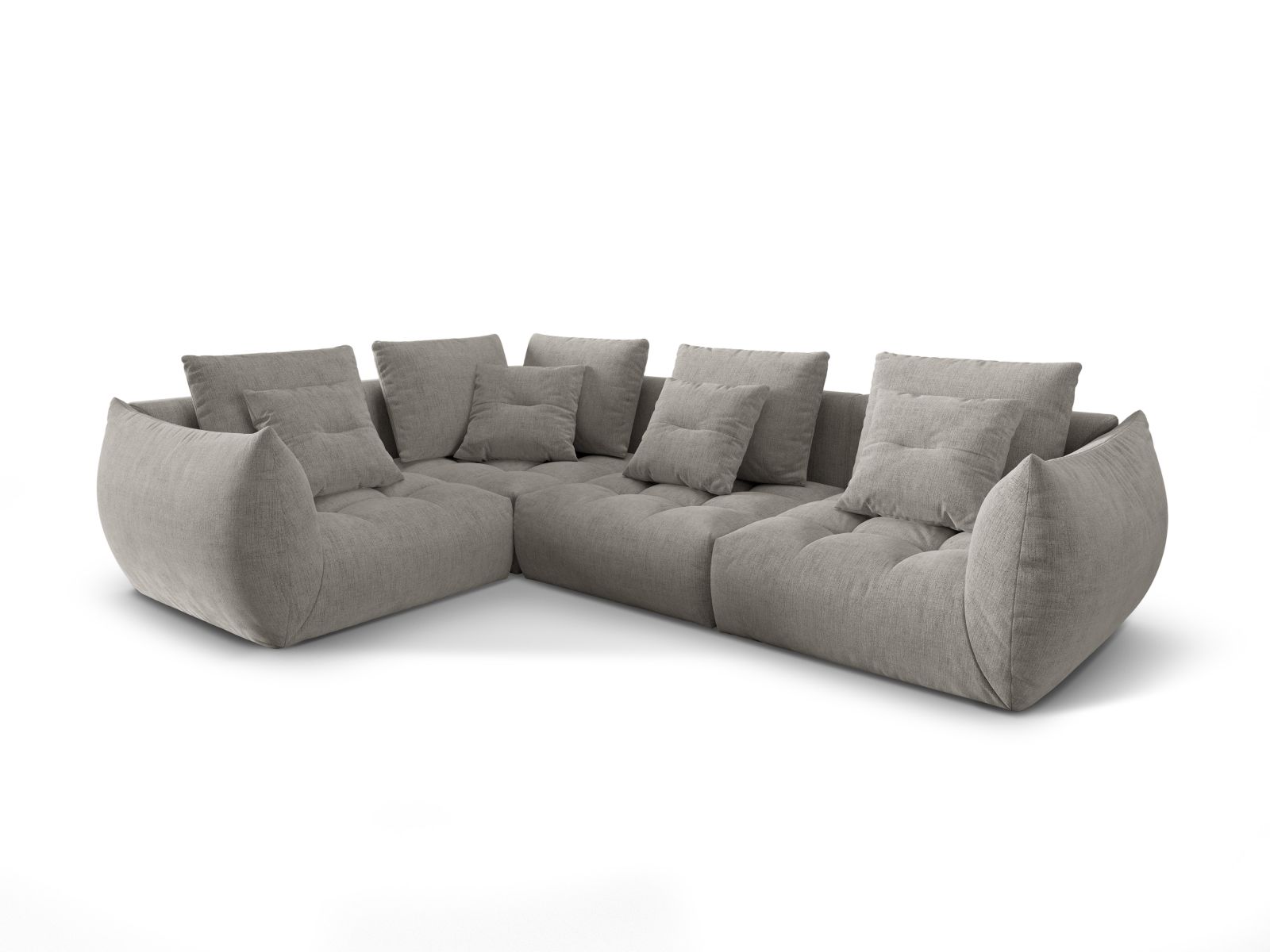 Modular Left Corner Sofa, "Bloom", 3 Seats, 316x222x97