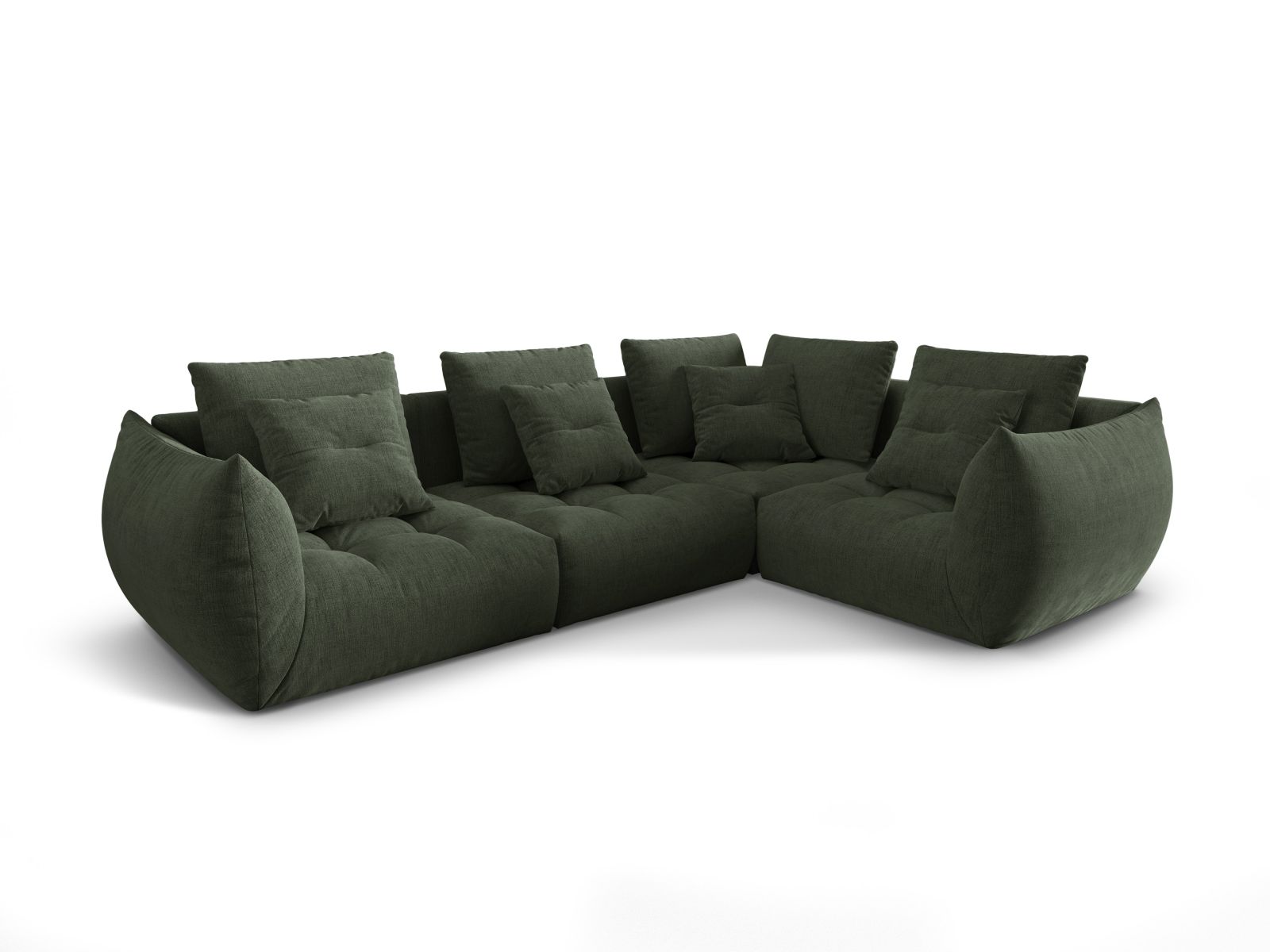 Modular Right Corner Sofa, "Bloom", 3 Seats, 316x222x97