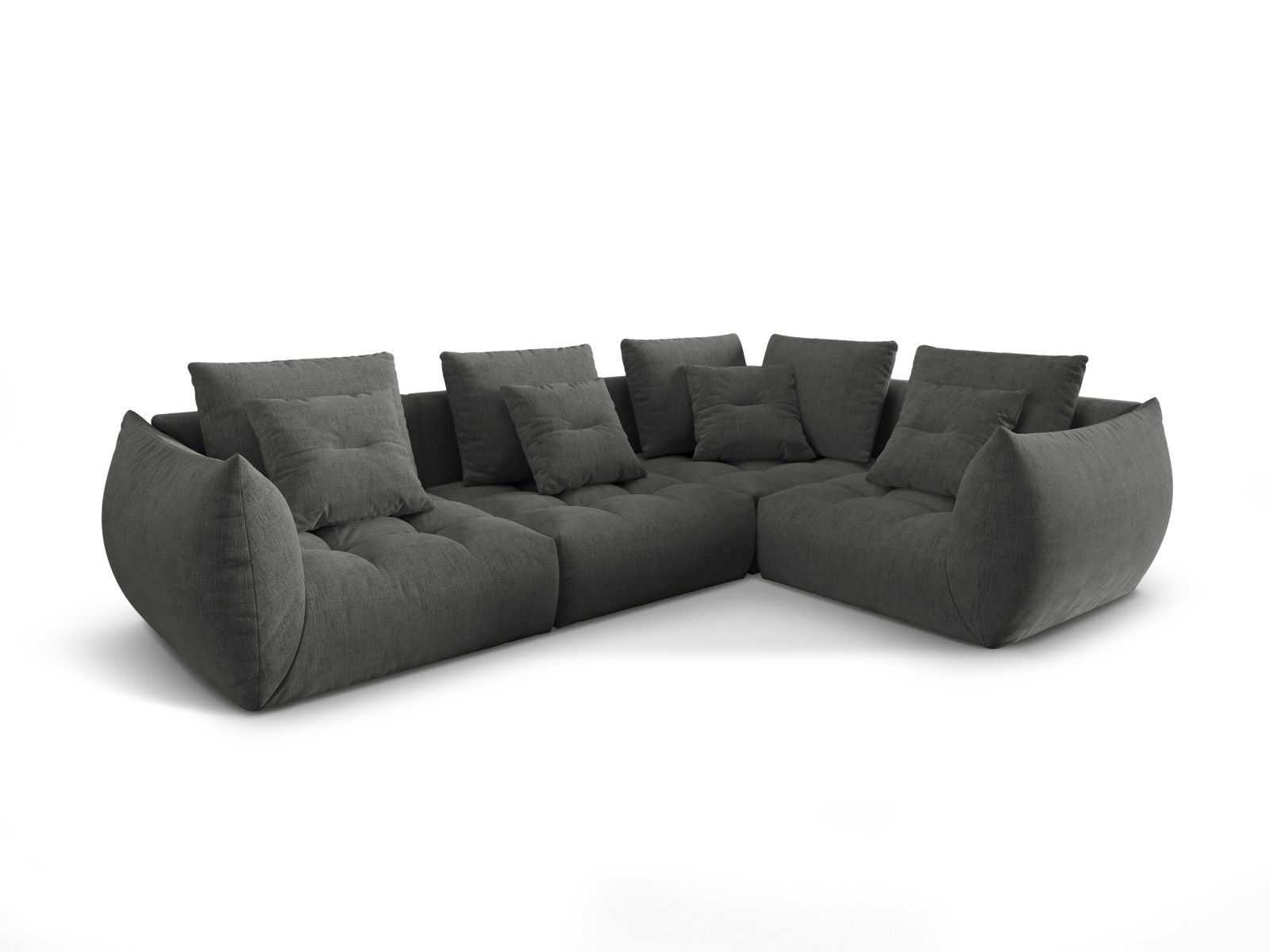 Modular Right Corner Sofa, "Bloom", 3 Seats, 316x222x97