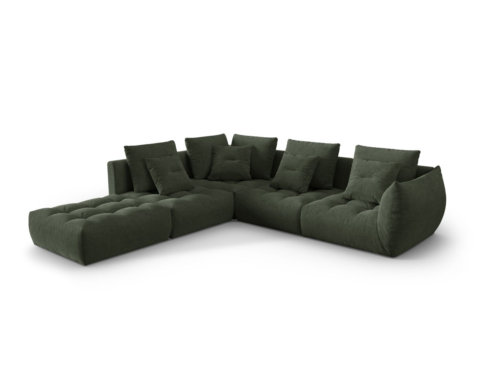Modular Left Corner Sofa, "Bloom", 4 Seats, 316x307x97