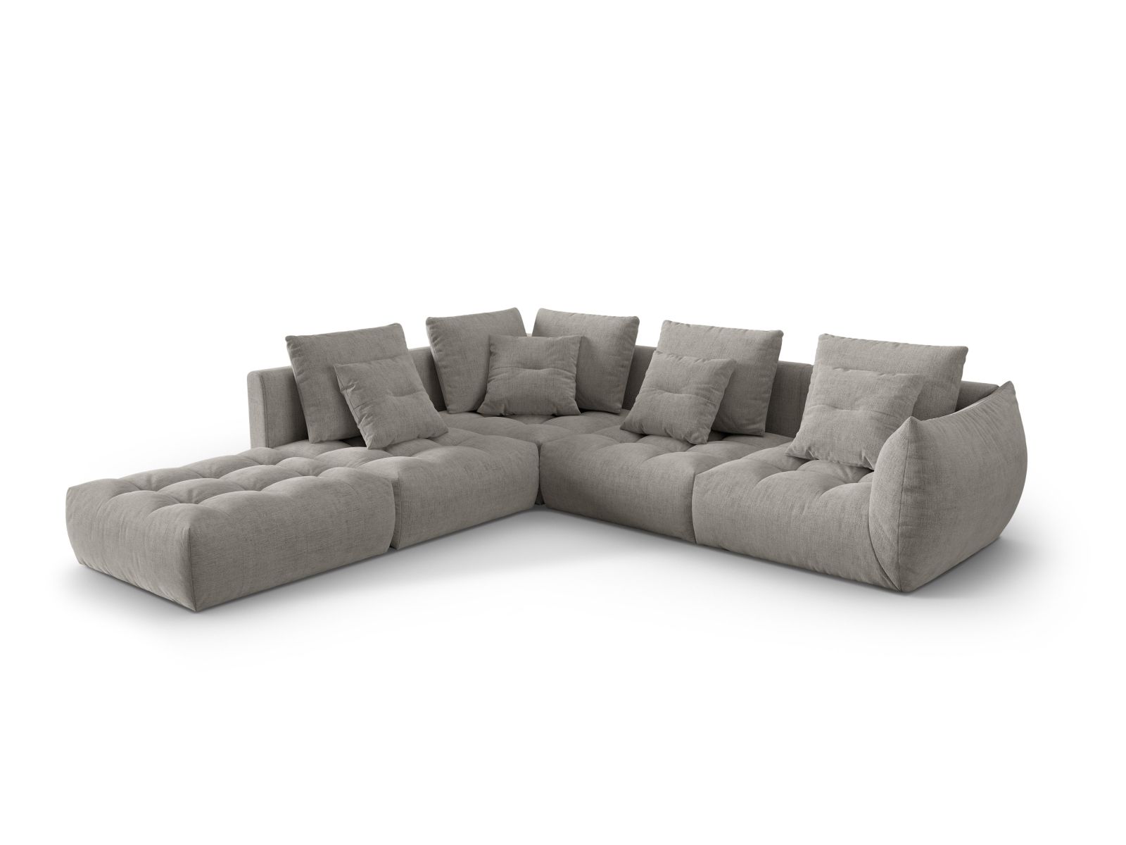 Modular Left Corner Sofa, "Bloom", 4 Seats, 316x307x97