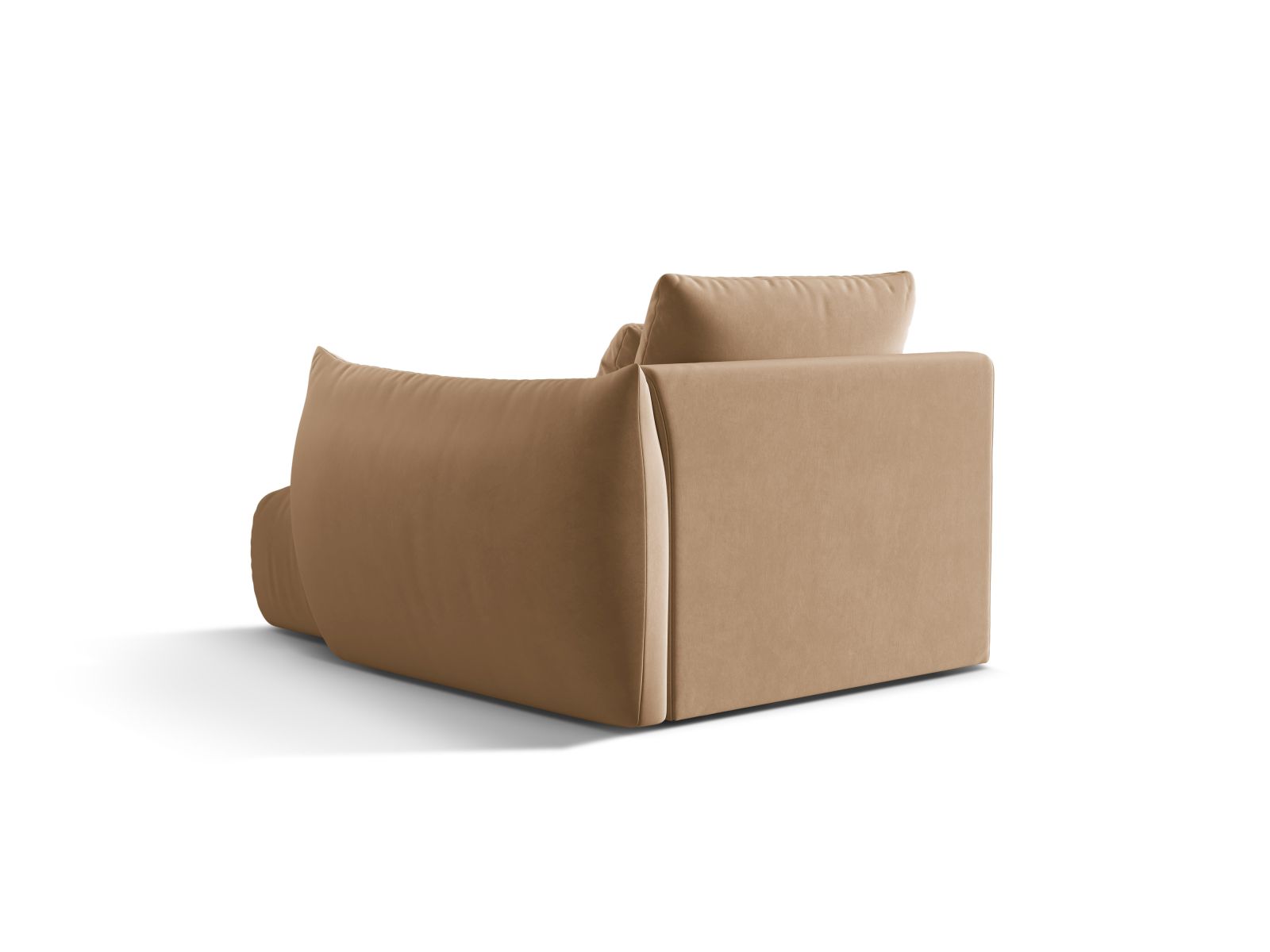 Velvet Chaise Longue Right, "Bloom", 1 Seat, 112x152x97