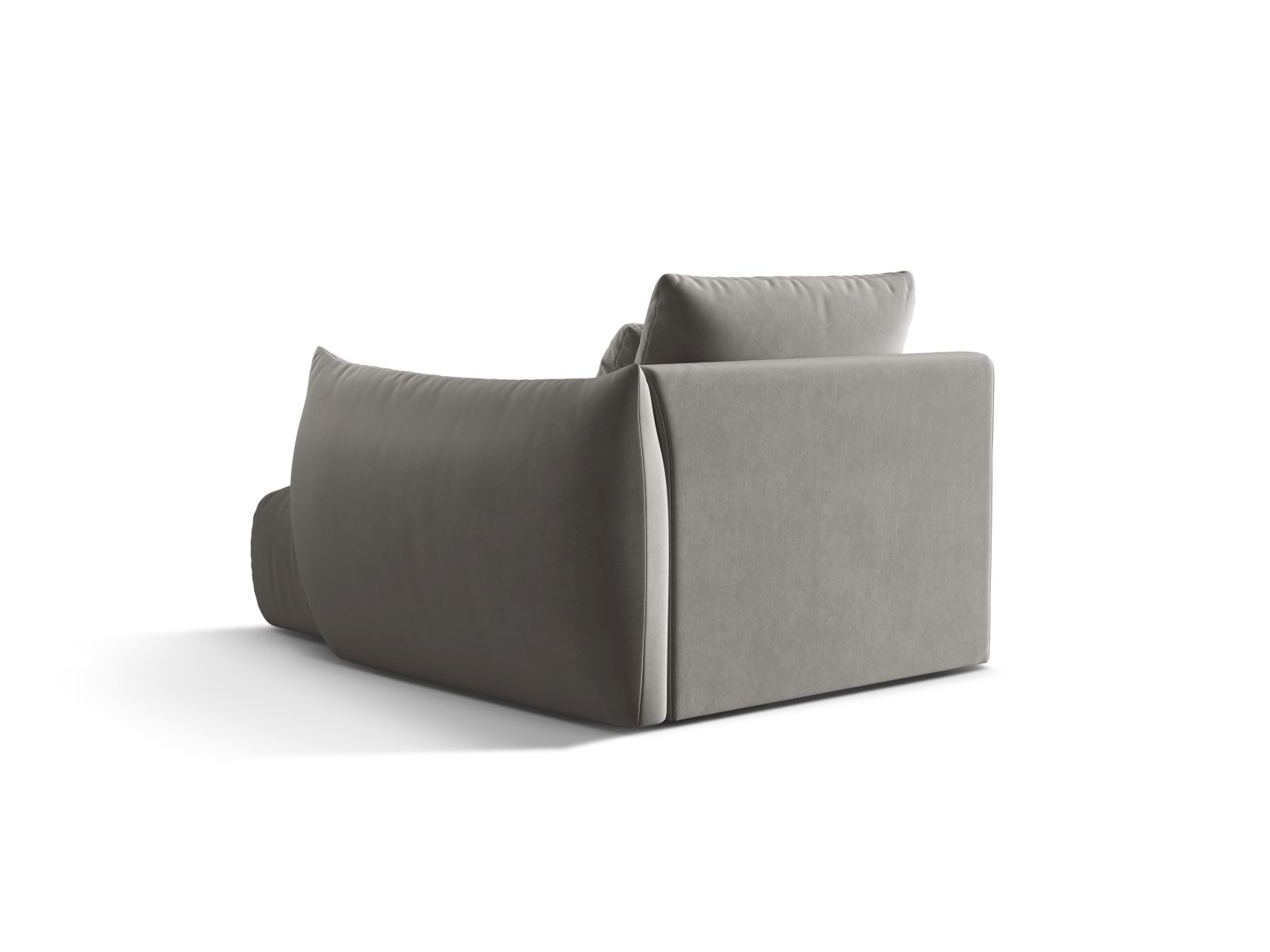 Velvet Chaise Longue Right, "Bloom", 1 Seat, 112x152x97