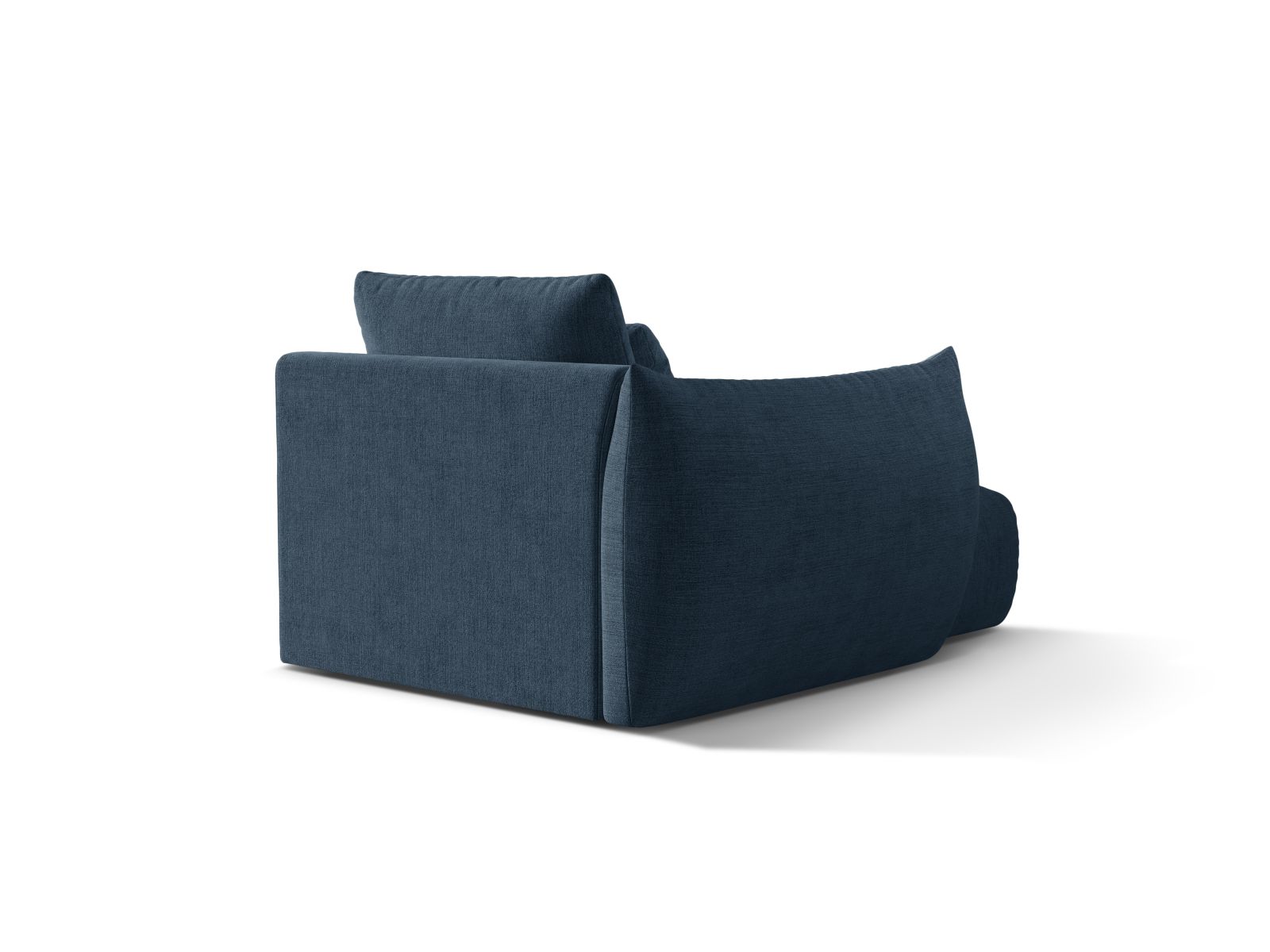 Velvet Chaise Longue Left, "Bloom", 1 Seat, 112x152x97
