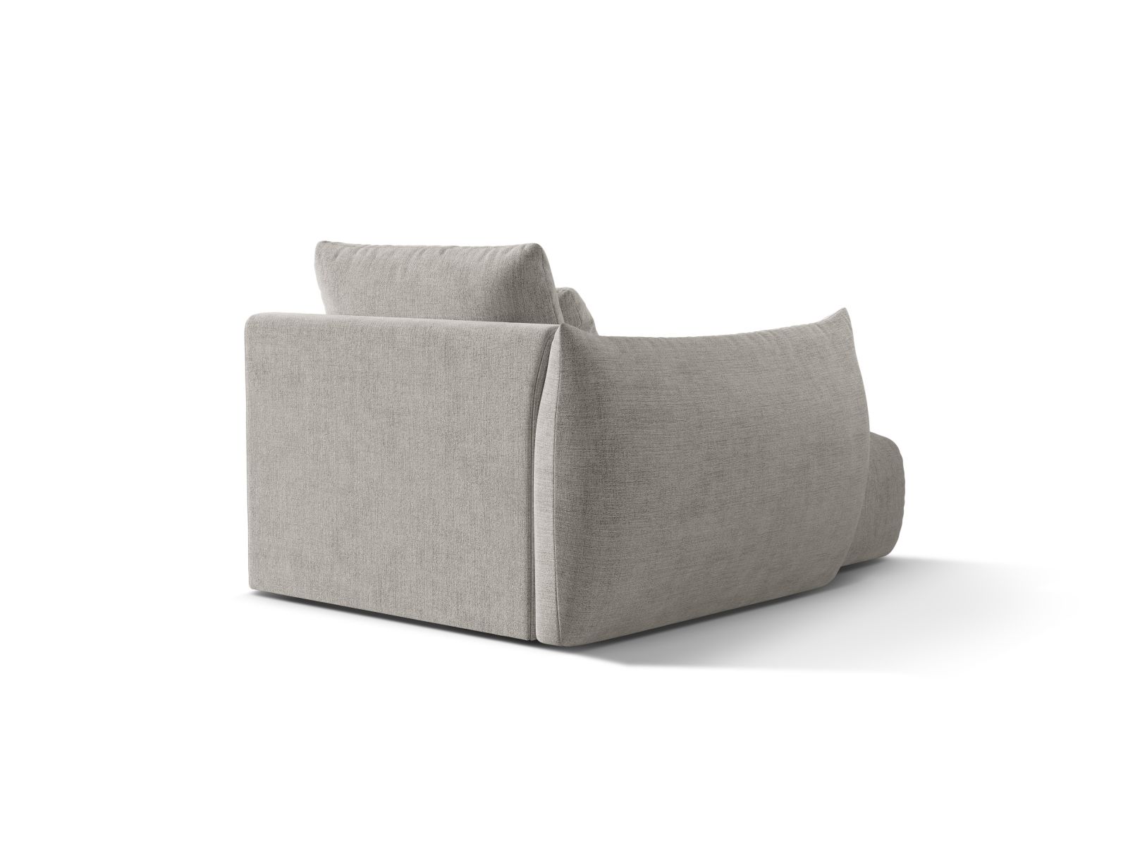 Velvet Chaise Longue Left, "Bloom", 1 Seat, 112x152x97