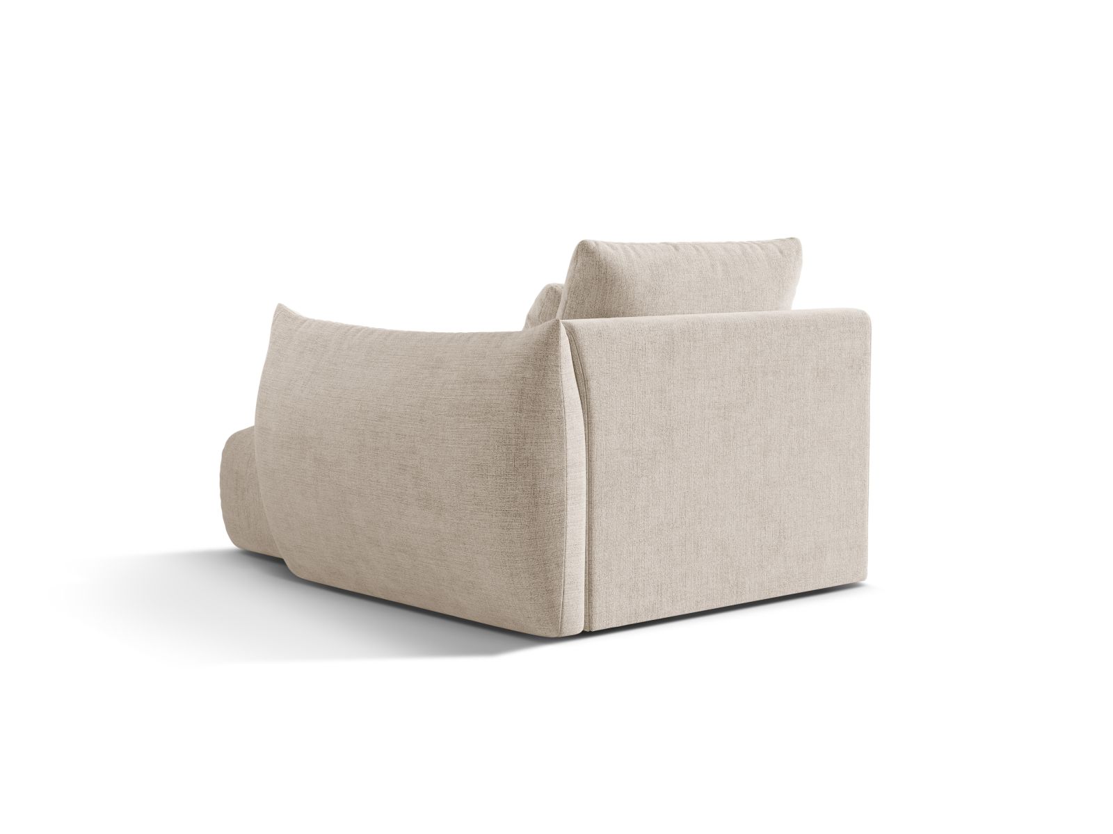 Velvet Chaise Longue Right, "Bloom", 1 Seat, 112x152x97