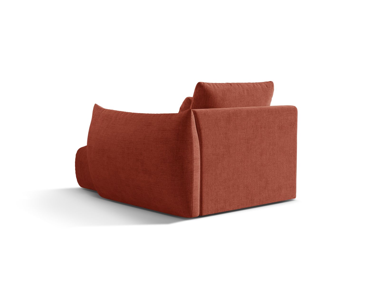 Velvet Chaise Longue Right, "Bloom", 1 Seat, 112x152x97