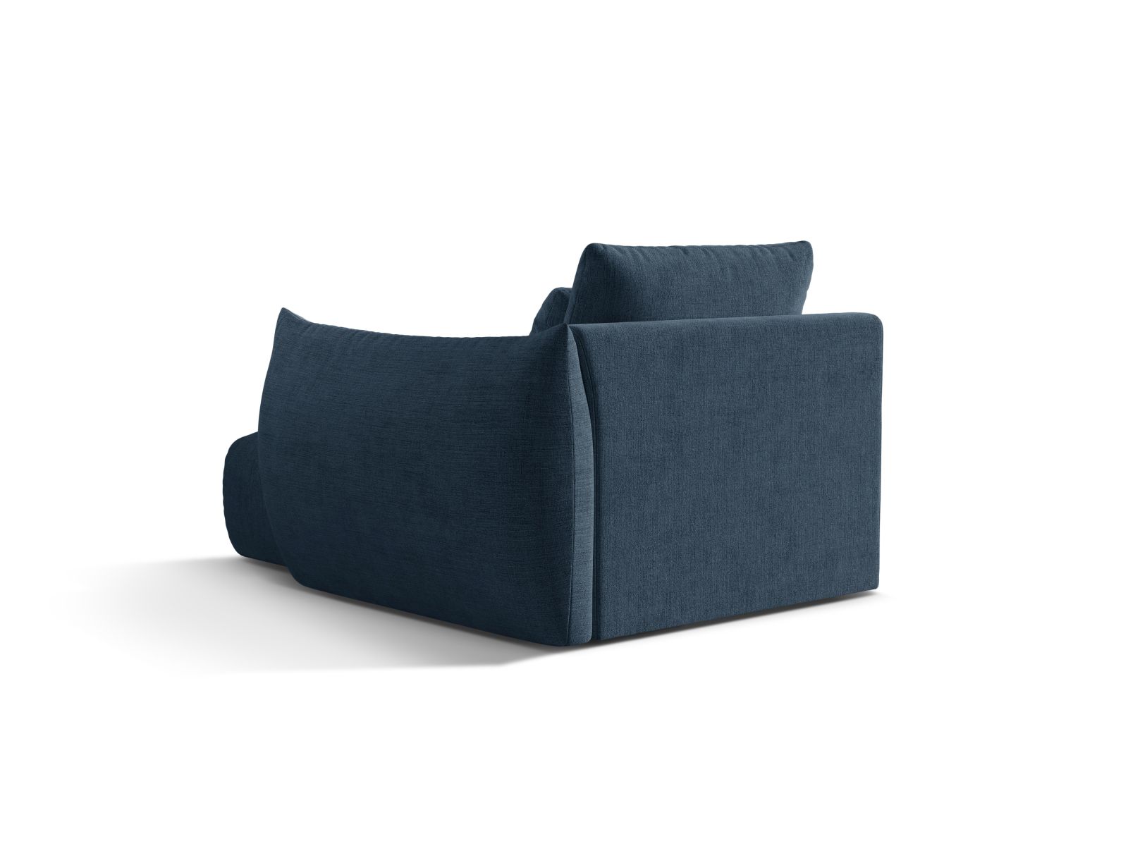 Velvet Chaise Longue Right, "Bloom", 1 Seat, 112x152x97