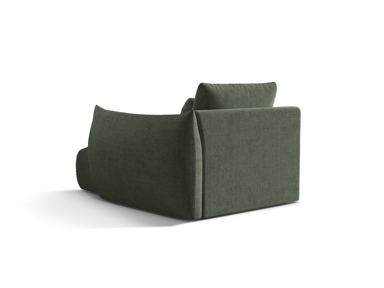 Velvet Chaise Longue Right, "Bloom", 1 Seat, 112x152x97