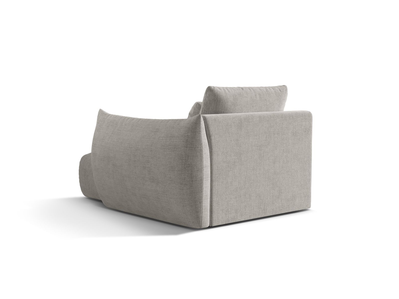 Velvet Chaise Longue Right, "Bloom", 1 Seat, 112x152x97