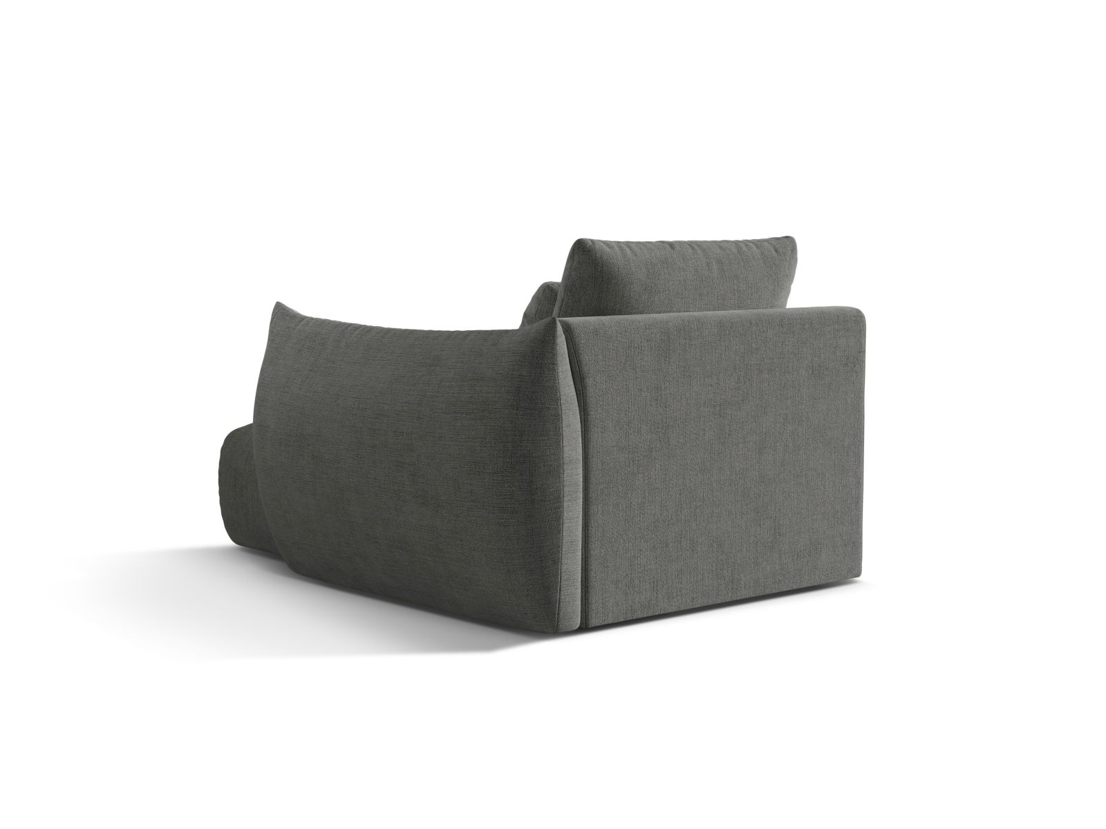 Velvet Chaise Longue Right, "Bloom", 1 Seat, 112x152x97