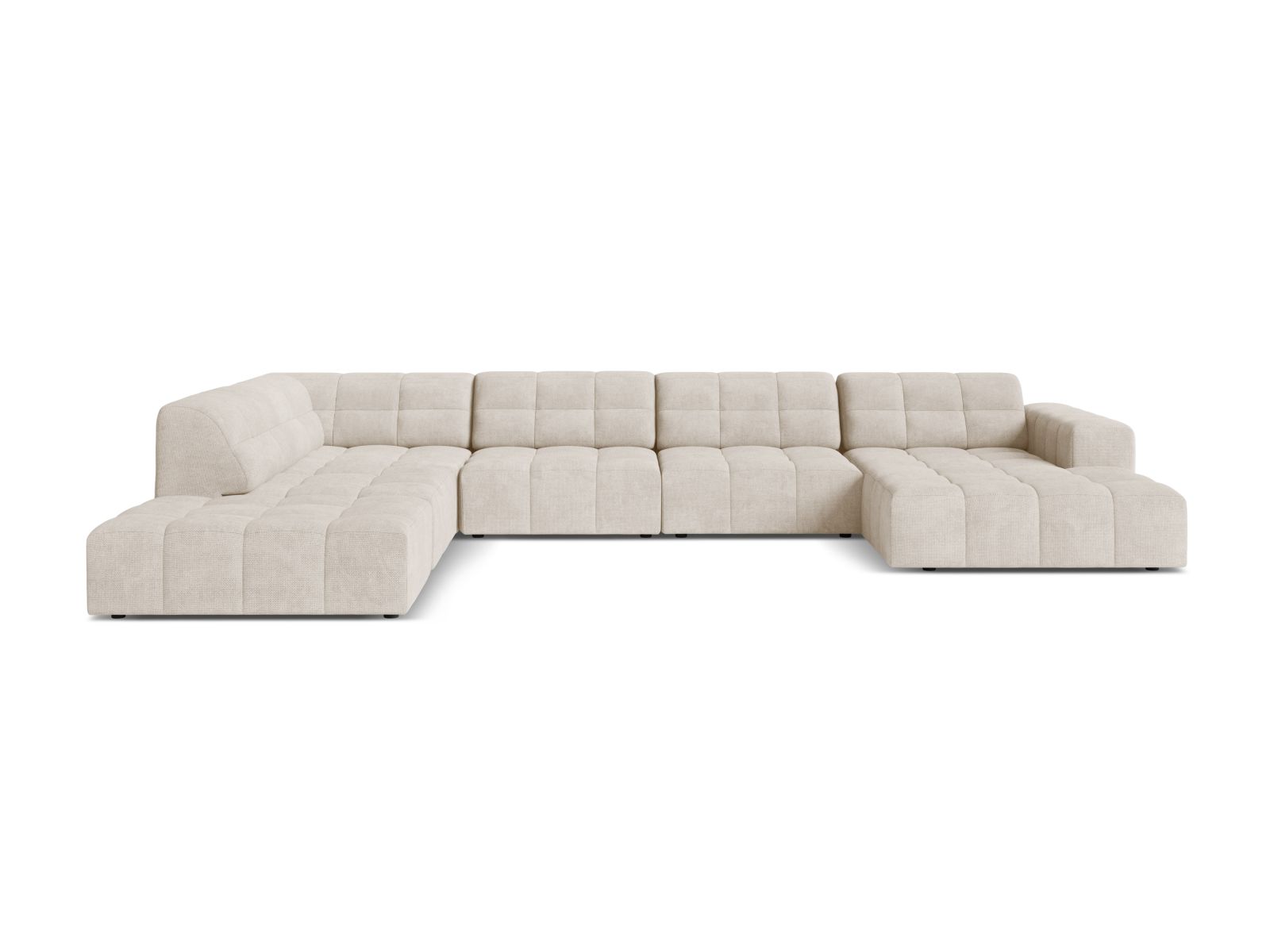 Panoramic Left Corner Sofa, "Jennifer", 7 Seats, 375x263x78