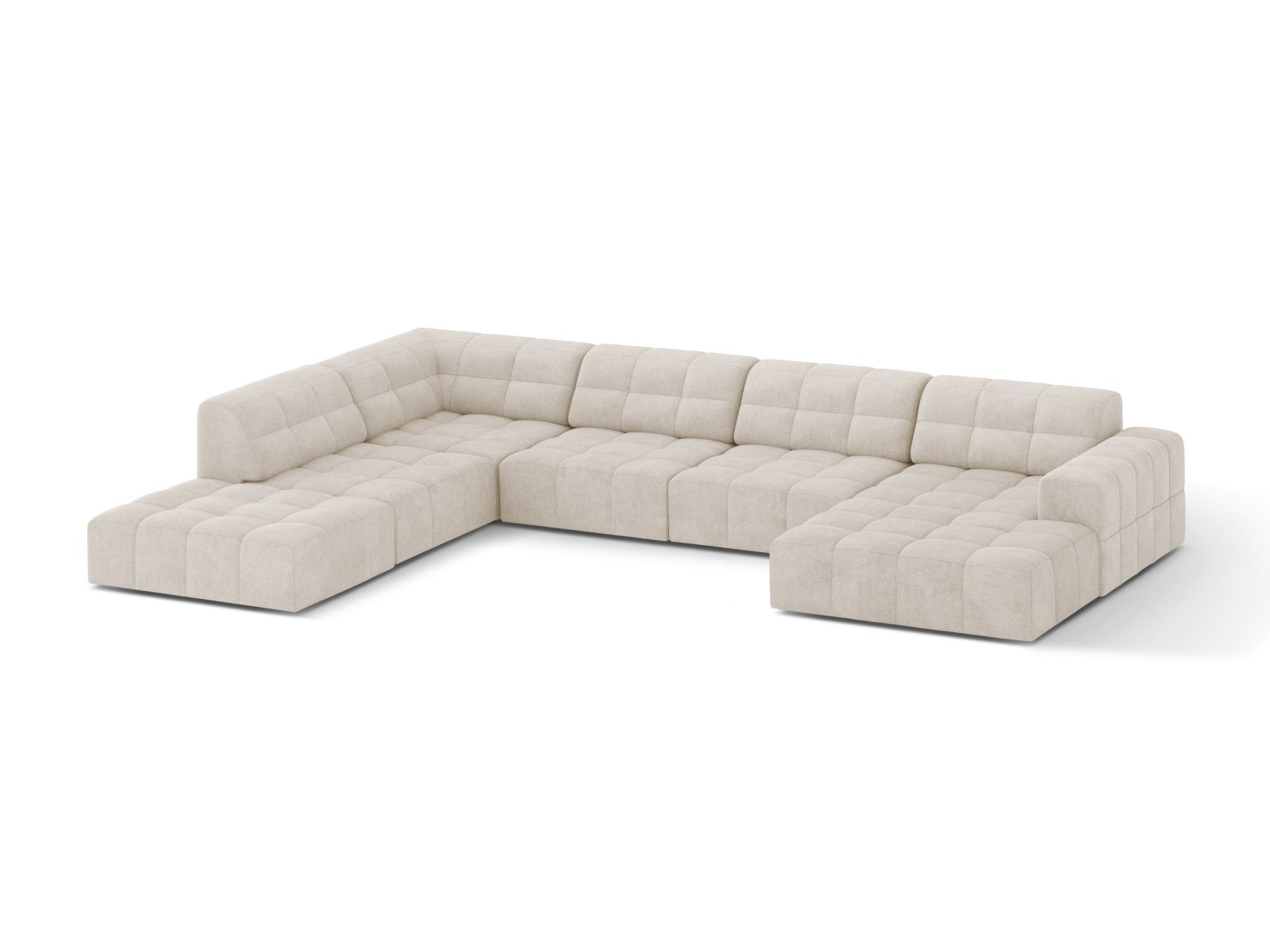 Panoramic Left Corner Sofa, "Jennifer", 7 Seats, 375x263x78