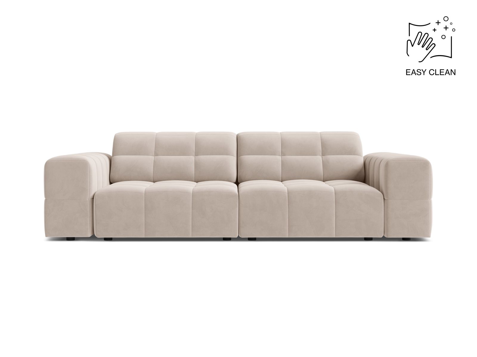 Velvet Sofa, "Jennifer", 3 Seats, 212x102x78