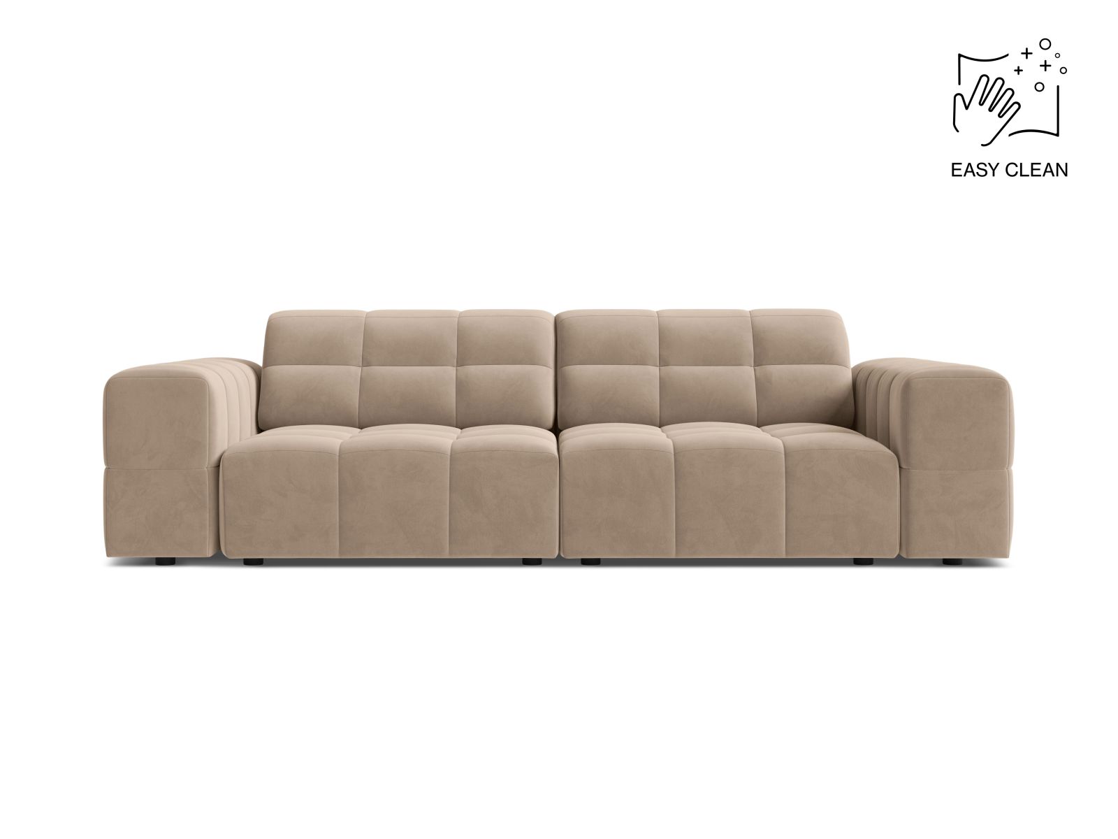 Velvet Sofa, "Jennifer", 3 Seats, 212x102x78