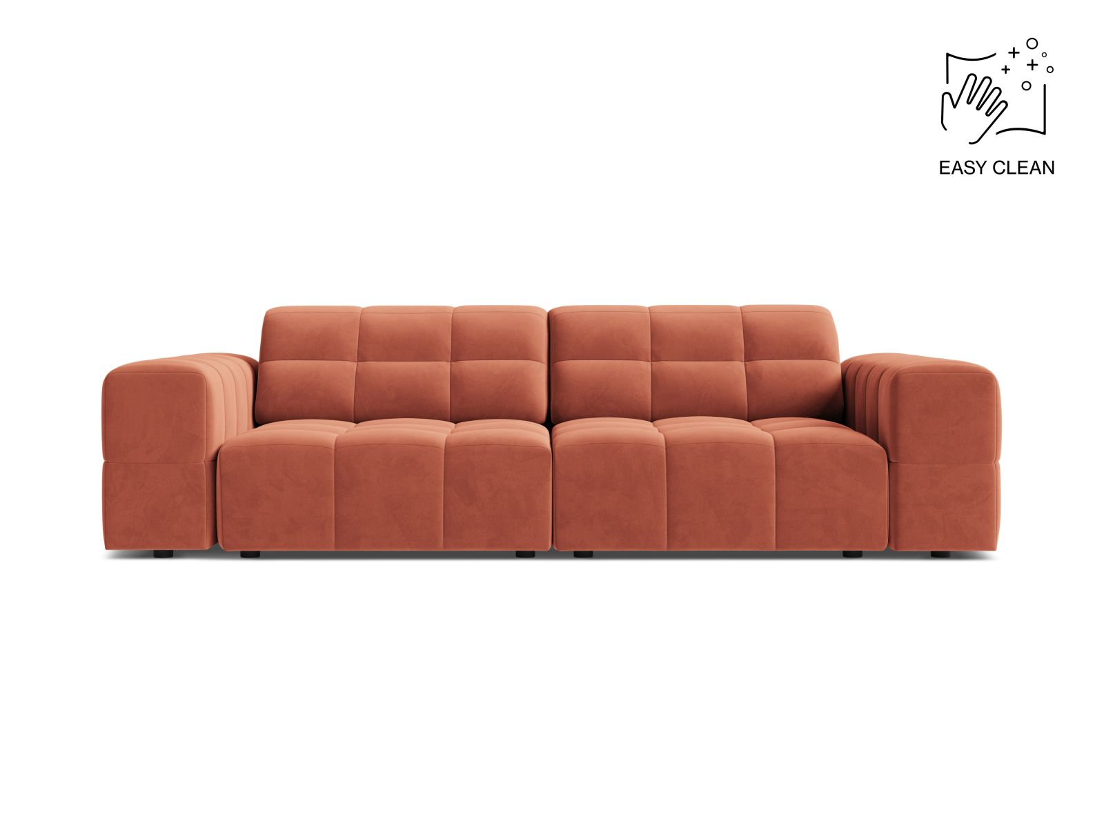 Velvet Sofa, "Jennifer", 3 Seats, 212x102x78