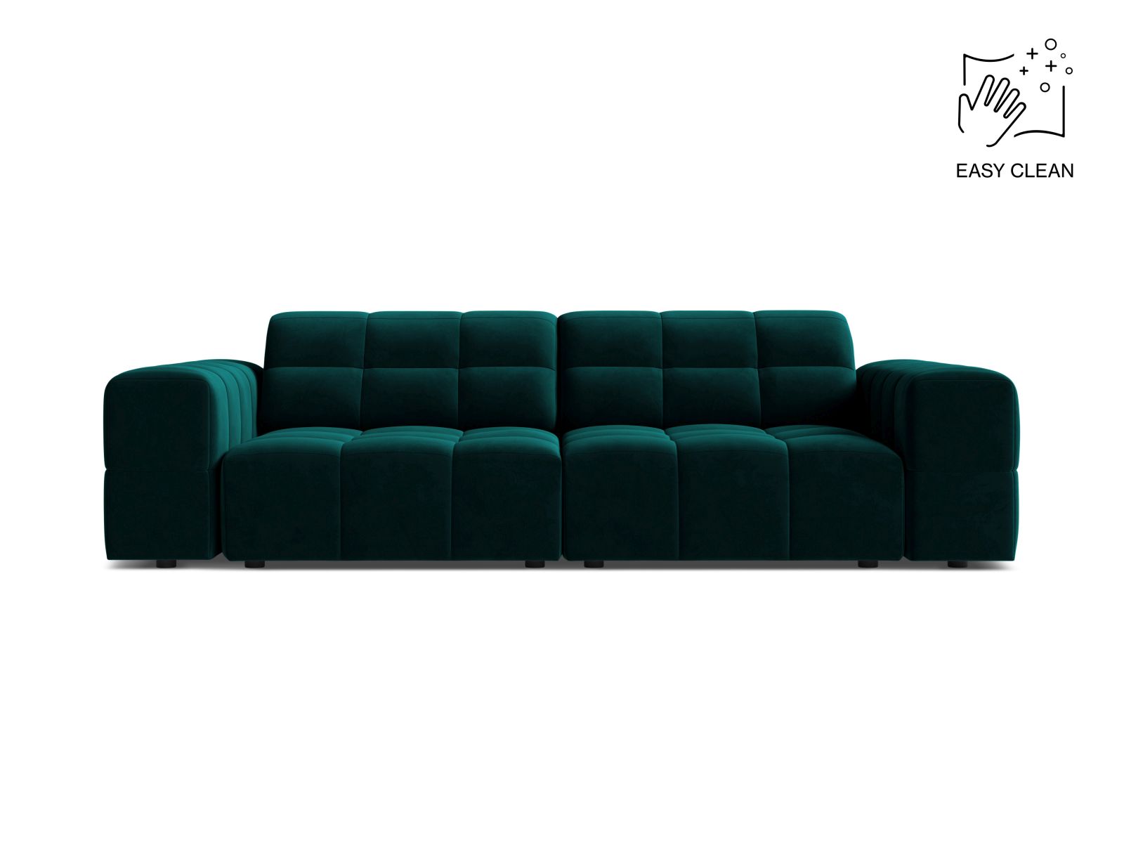 Velvet Sofa, "Jennifer", 3 Seats, 212x102x78