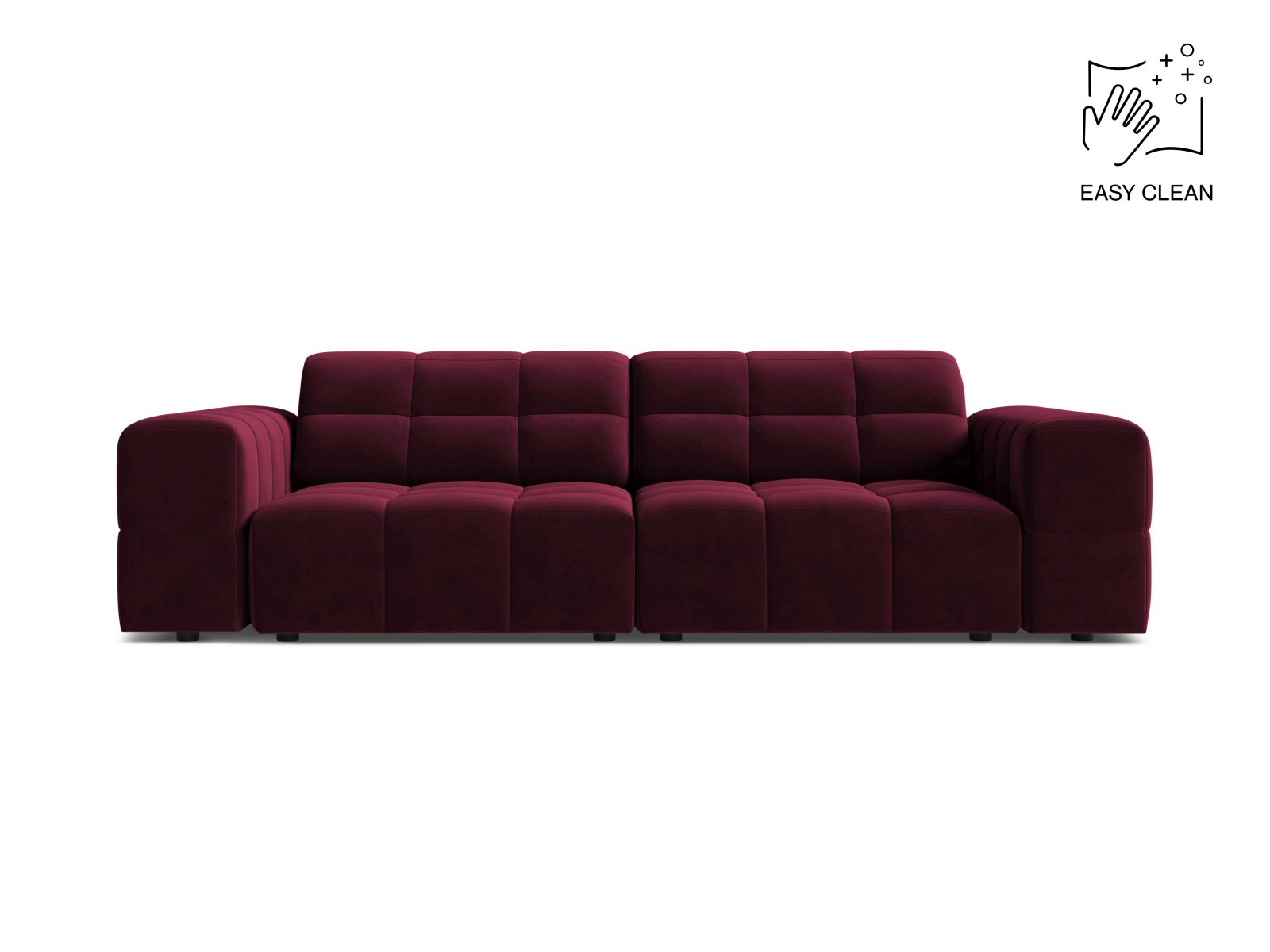 Velvet Sofa, "Jennifer", 3 Seats, 212x102x78