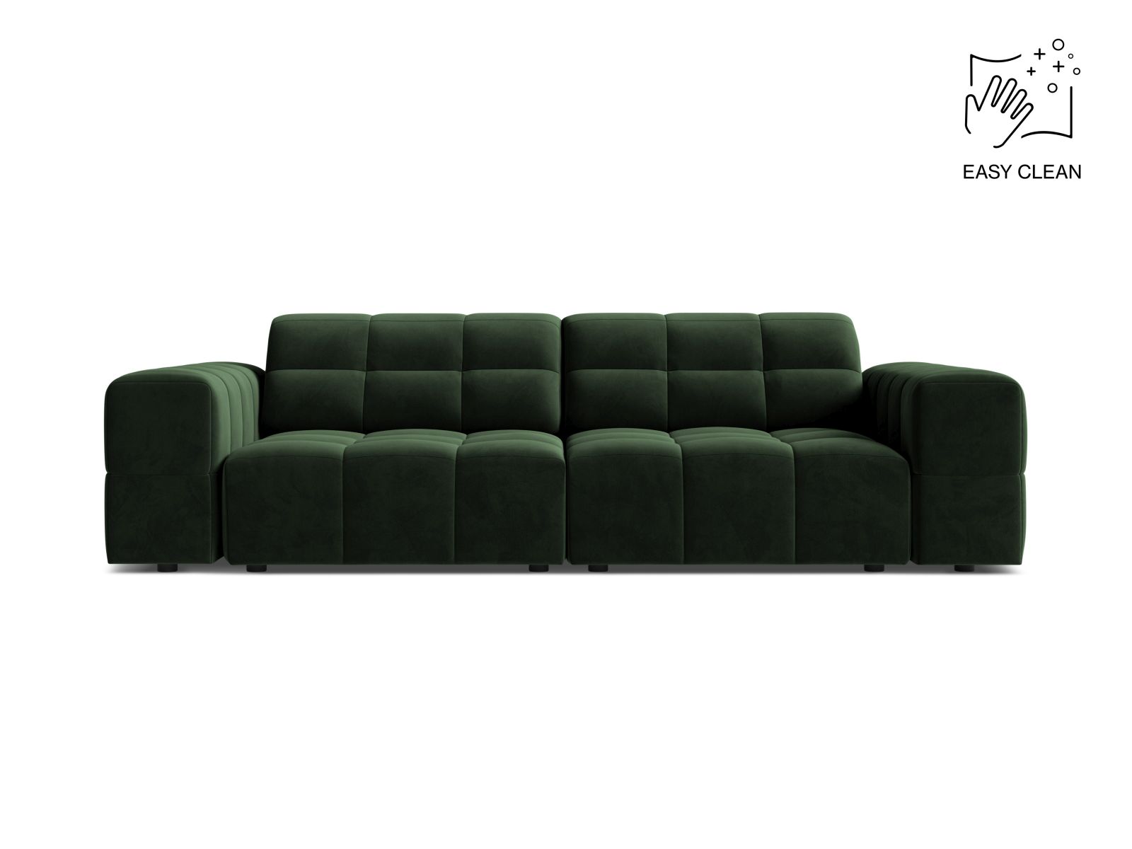 Velvet Sofa, "Jennifer", 3 Seats, 212x102x78