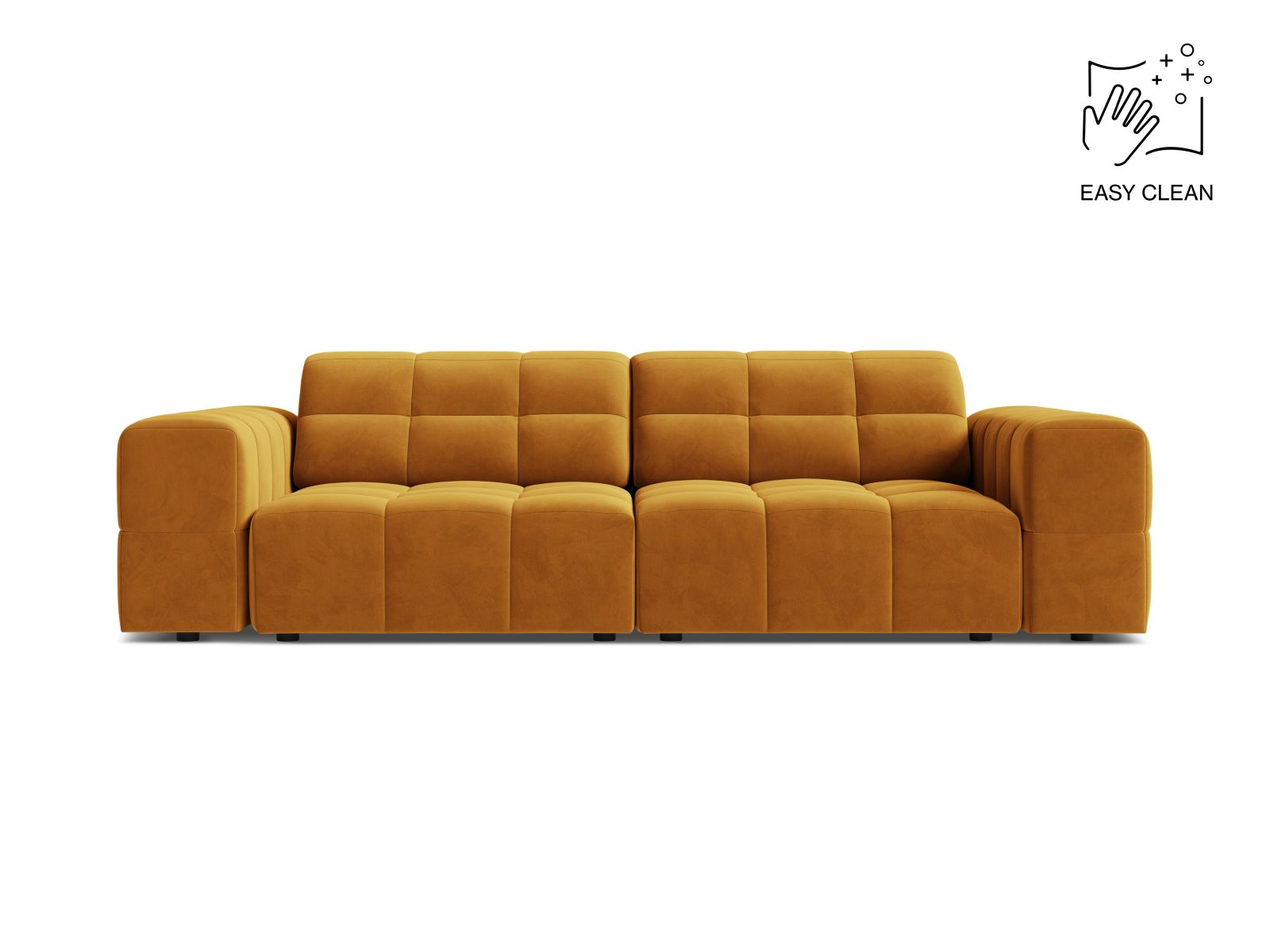 Velvet Sofa, "Jennifer", 3 Seats, 212x102x78